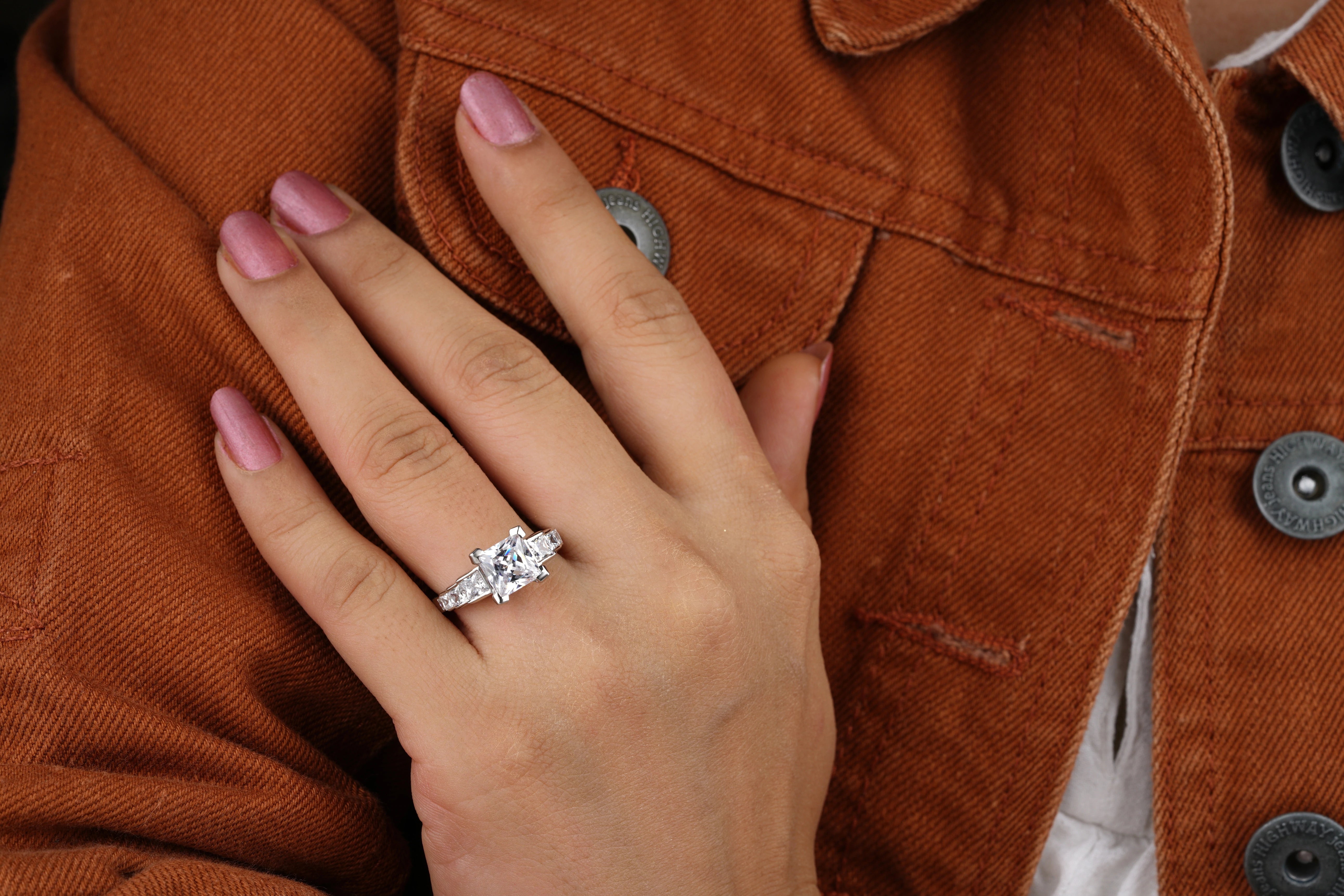 Princess Cut Engagement Ring for Your Unique Style Symbol of True Love Eurekalook
