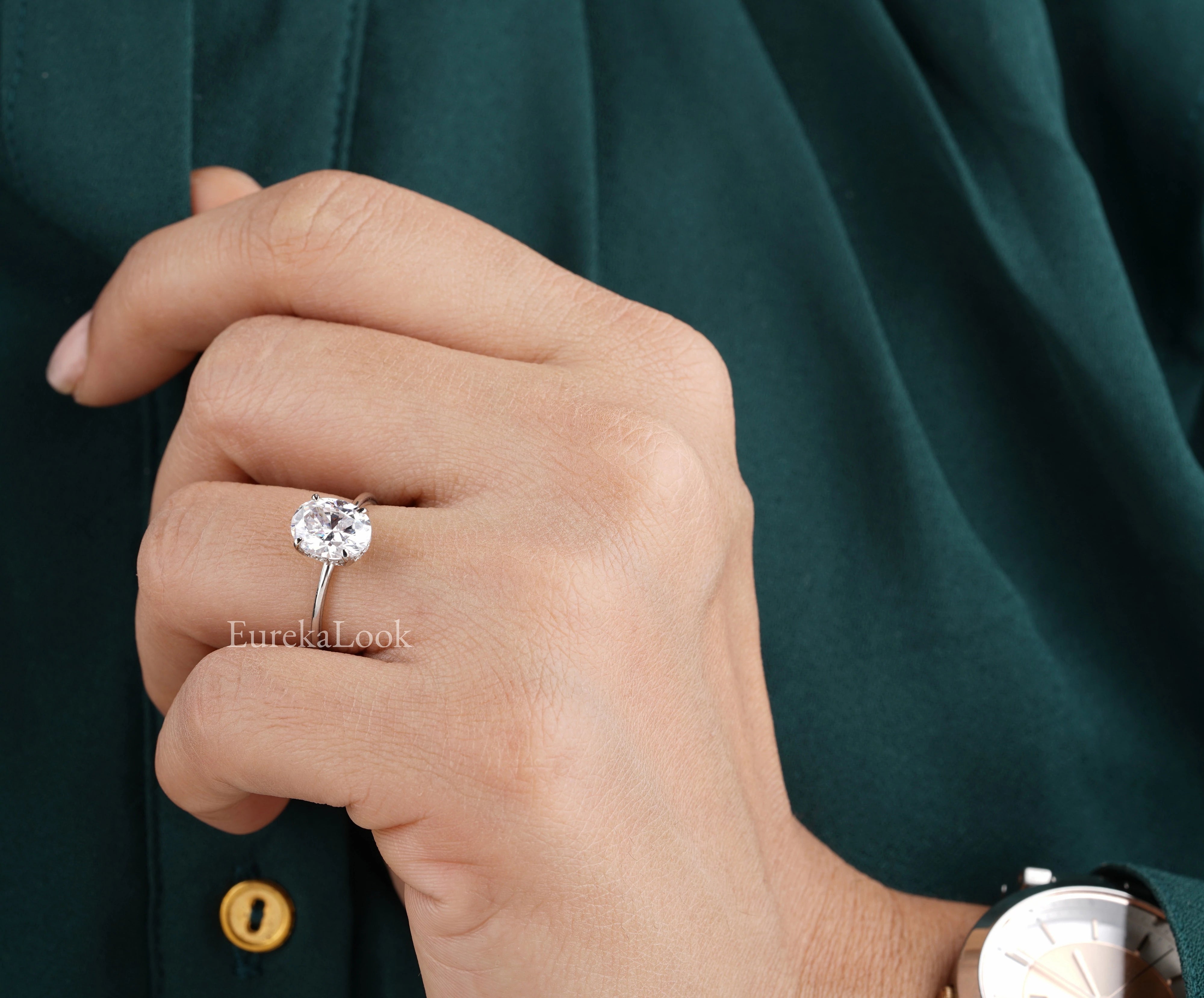 Oval Cut Engagement Ring Oval engagement rings thin band