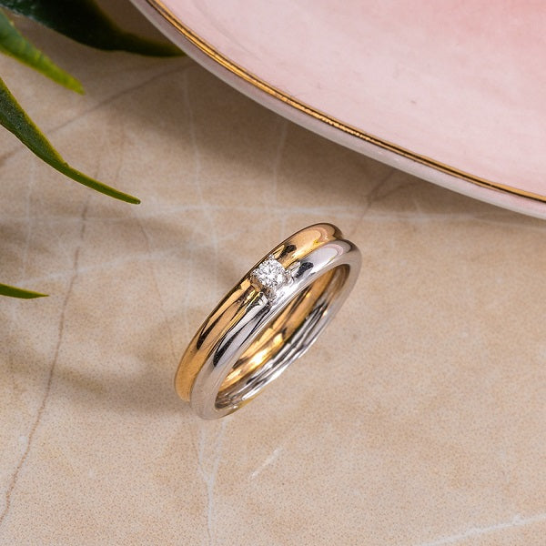 Two Tone Engagement Ring Two Tone Engagement Ring