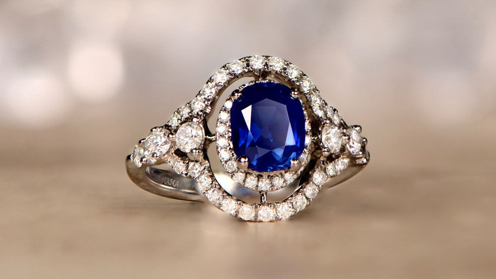 Blue Diamond Engagement Ring