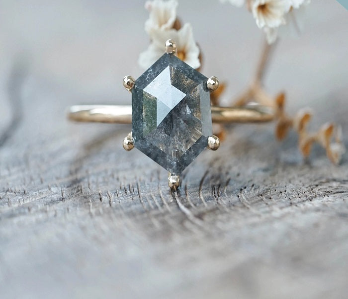 Hexagon Cut Engagement Ring Hexagon Cut Engagement Ring