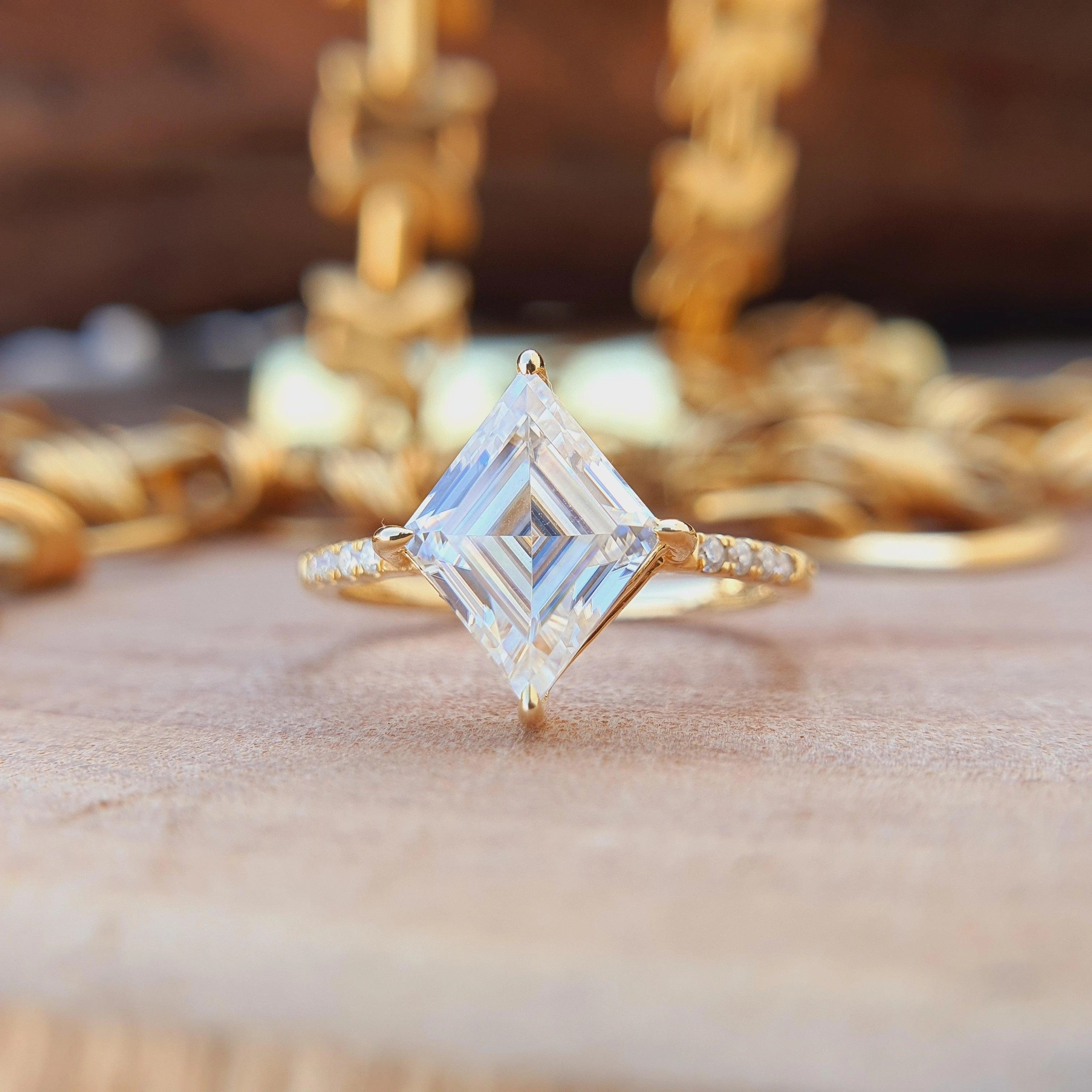 Lozenge Cut Engagement Ring Lozenge Cut Engagement Ring