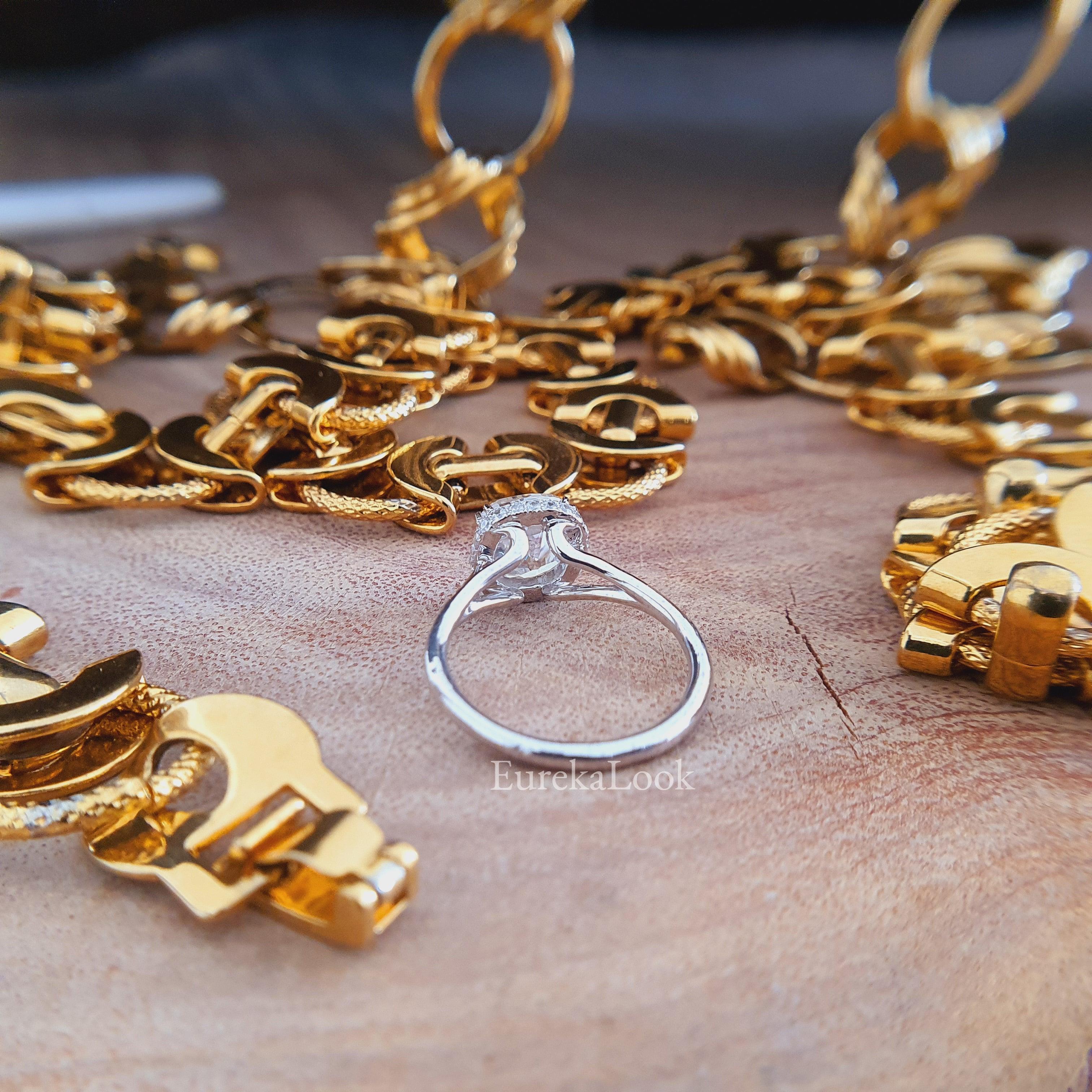 2 CT Old Mine Cushion Cut Moissanite Engagement Ring - Eurekalook