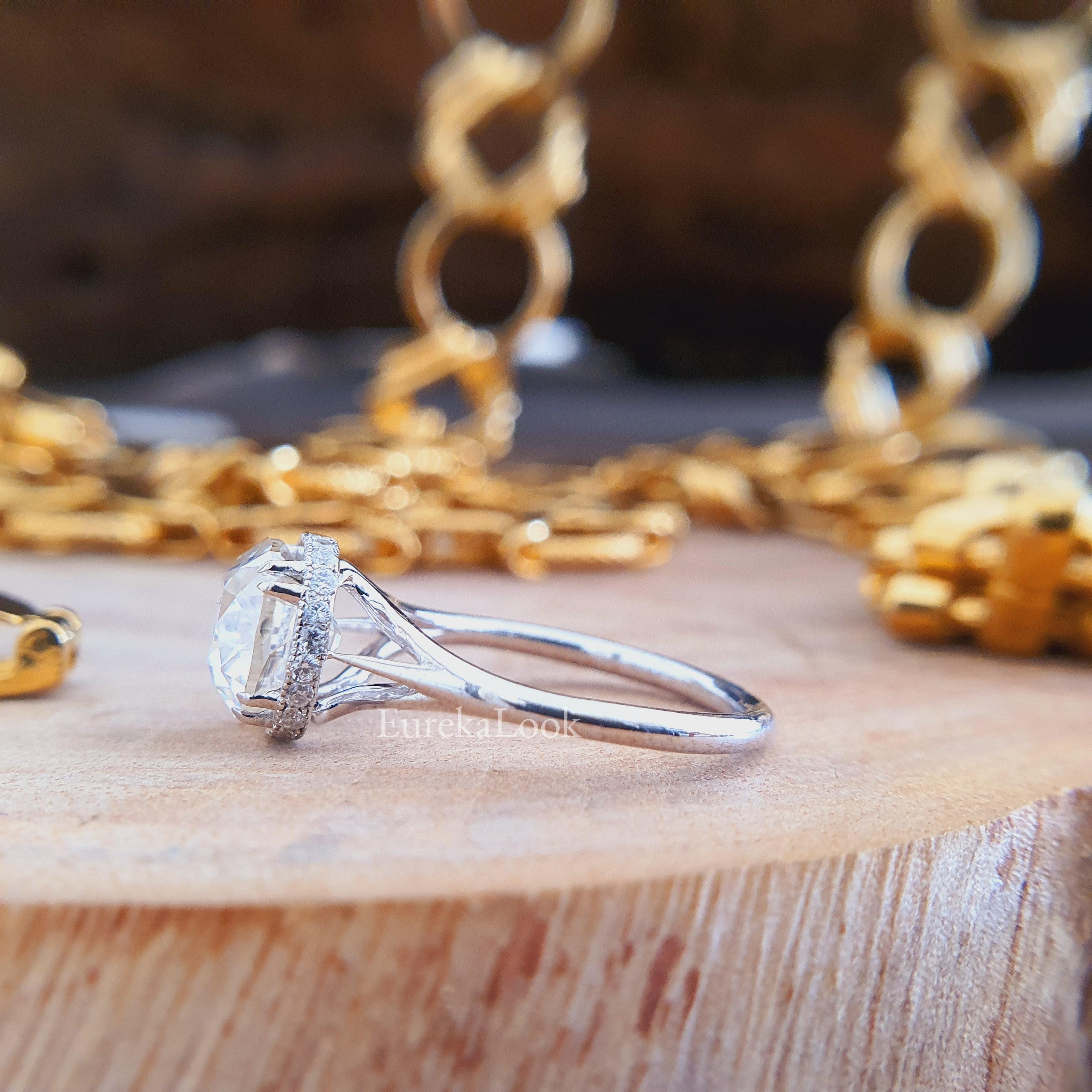 2 CT Old Mine Cushion Cut Moissanite Engagement Ring - Eurekalook