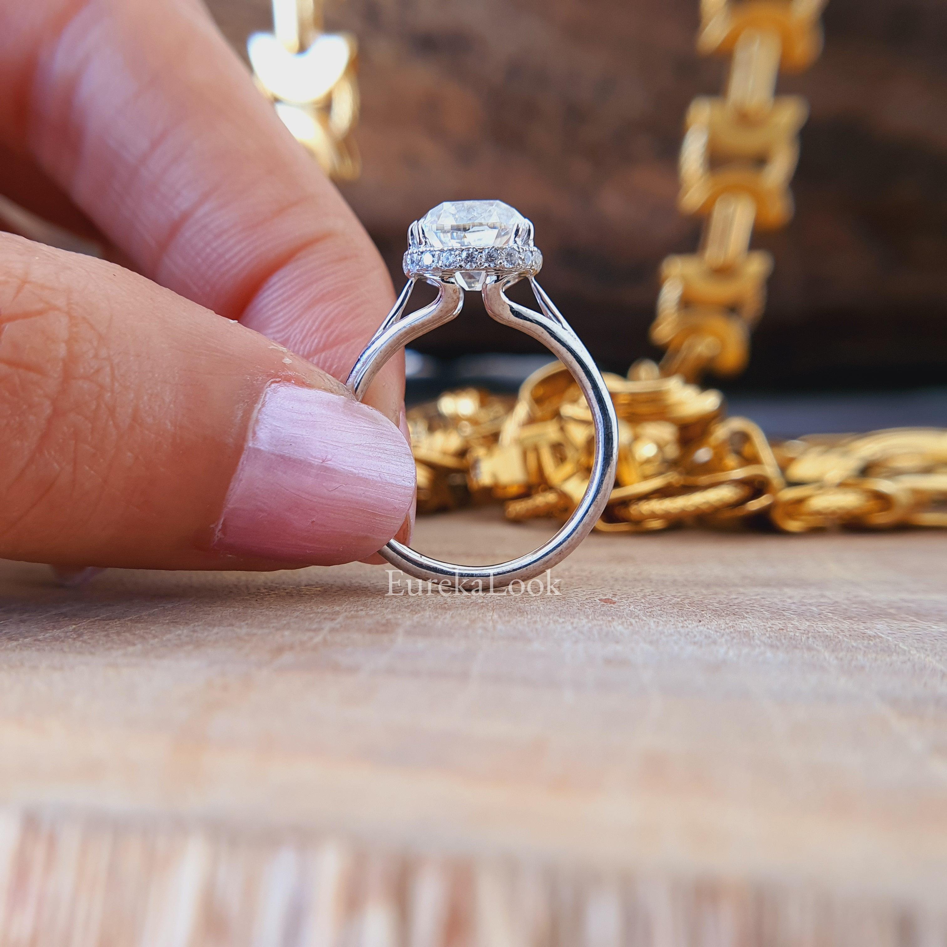 2 CT Old Mine Cushion Cut Moissanite Engagement Ring - Eurekalook