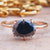 Black 1.46CT Oval-Cut Salt and Pepper Diamond Wedding Ring - Eurekalook
