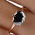 1.46CT Oval Cut Black Onyx Diamond Ring - Eurekalook
