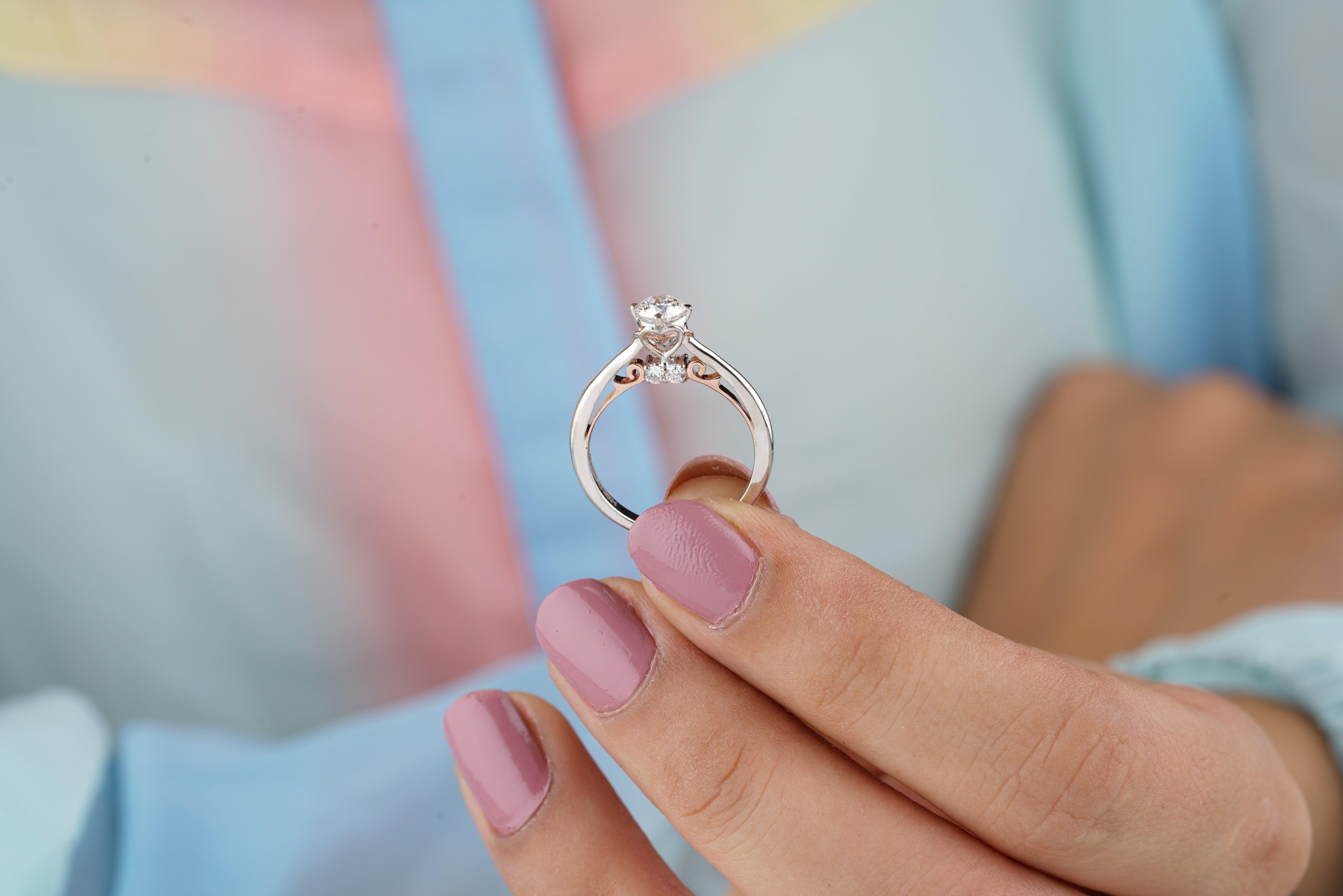 Antique infinity Round Diamond Engagement Ring - Eurekalook