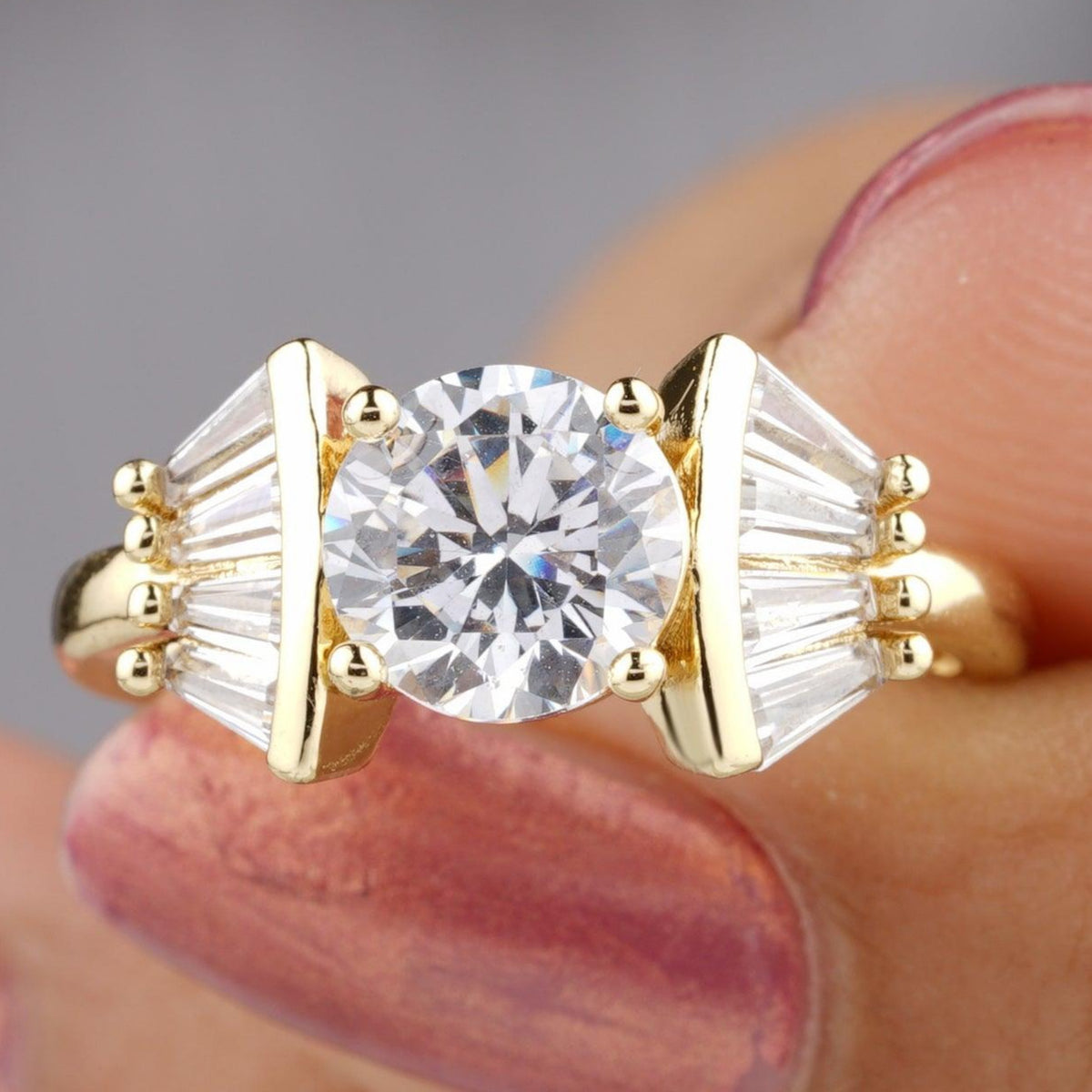 Moissanite on sale tension ring