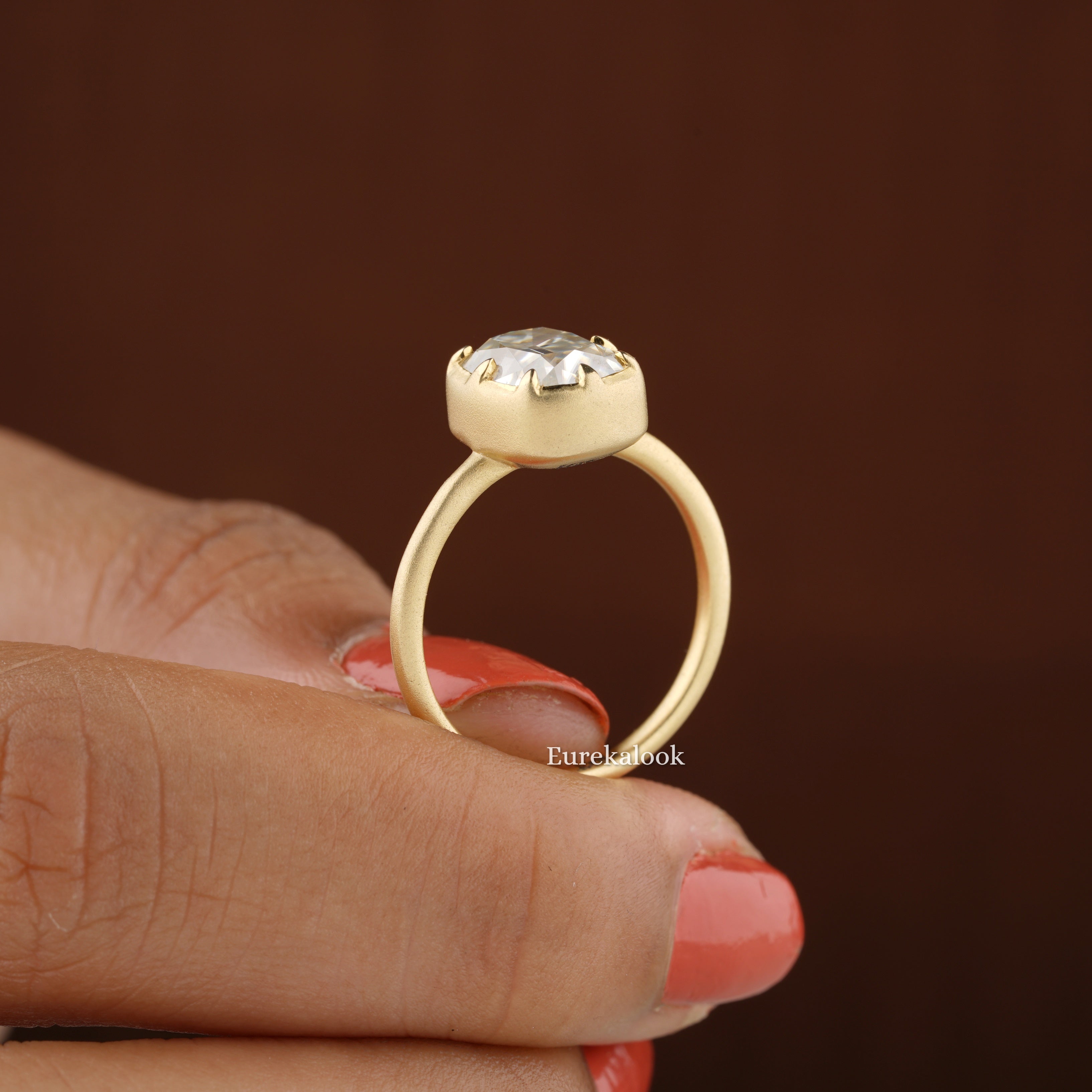 Georgia Victorian Style Old Mine Cut Engagement Ring - Eurekalook