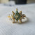 Vintage Style Moss Agate Cluster Wedding Ring - Eurekalook