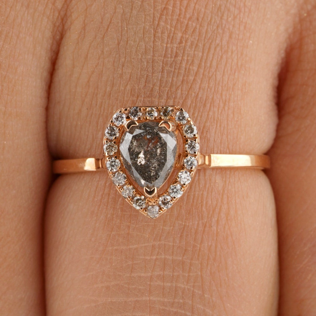 Art Deco Pear Shaped Diamond Engagement Ring - Eurekalook