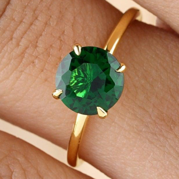 1.50CT Round Cut Green Emerald Diamond Wedding Ring 1.50CT Round Cut Green Emerald Diamond Wedding Ring