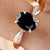 Twisted Band Oval Cut Black Onyx Diamond Ring - Eurekalook