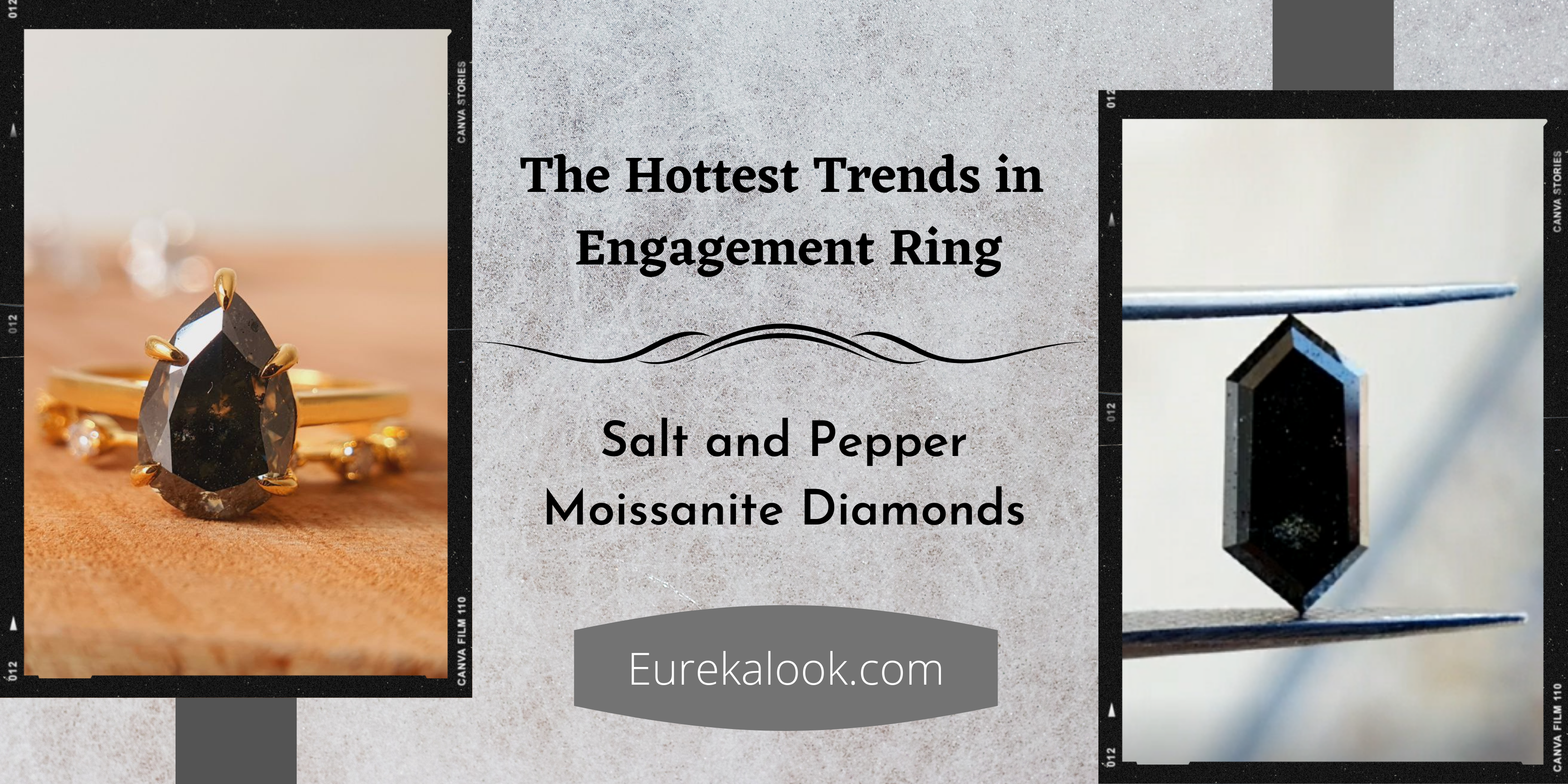The Hottest Trends in Engagement Ring: Salt and Pepper Moissanite Diamonds