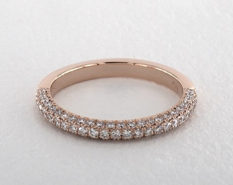 Pave Set Wedding Band