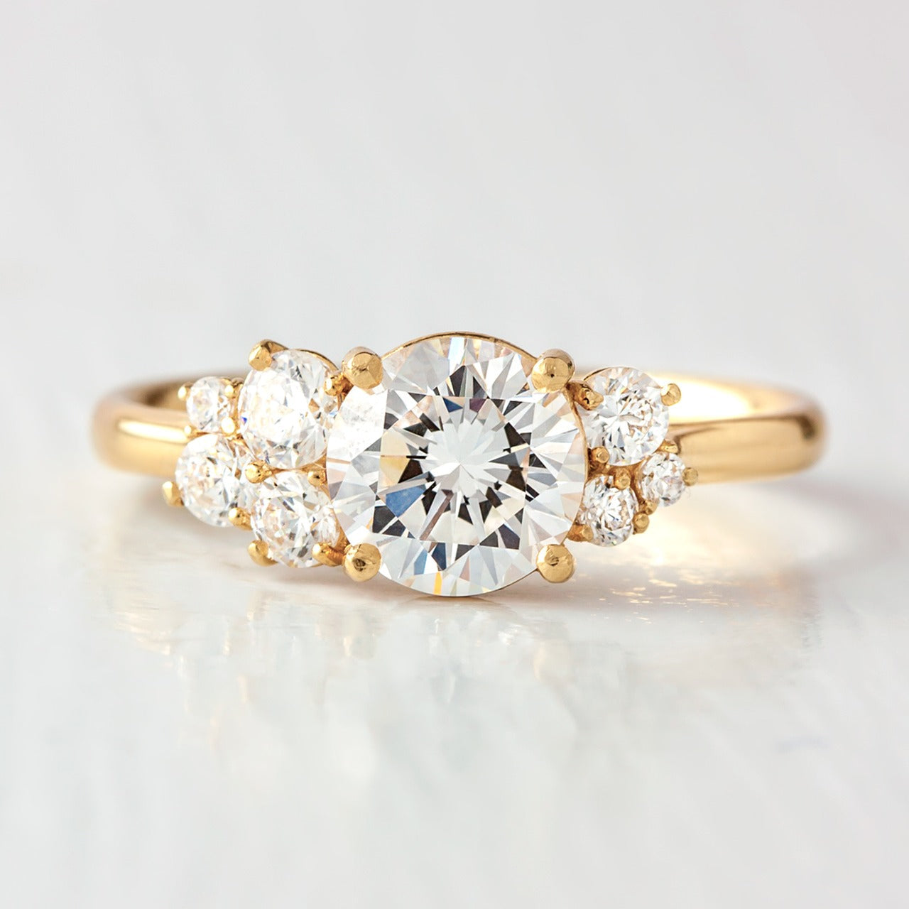 Side Stone Engagement Ring