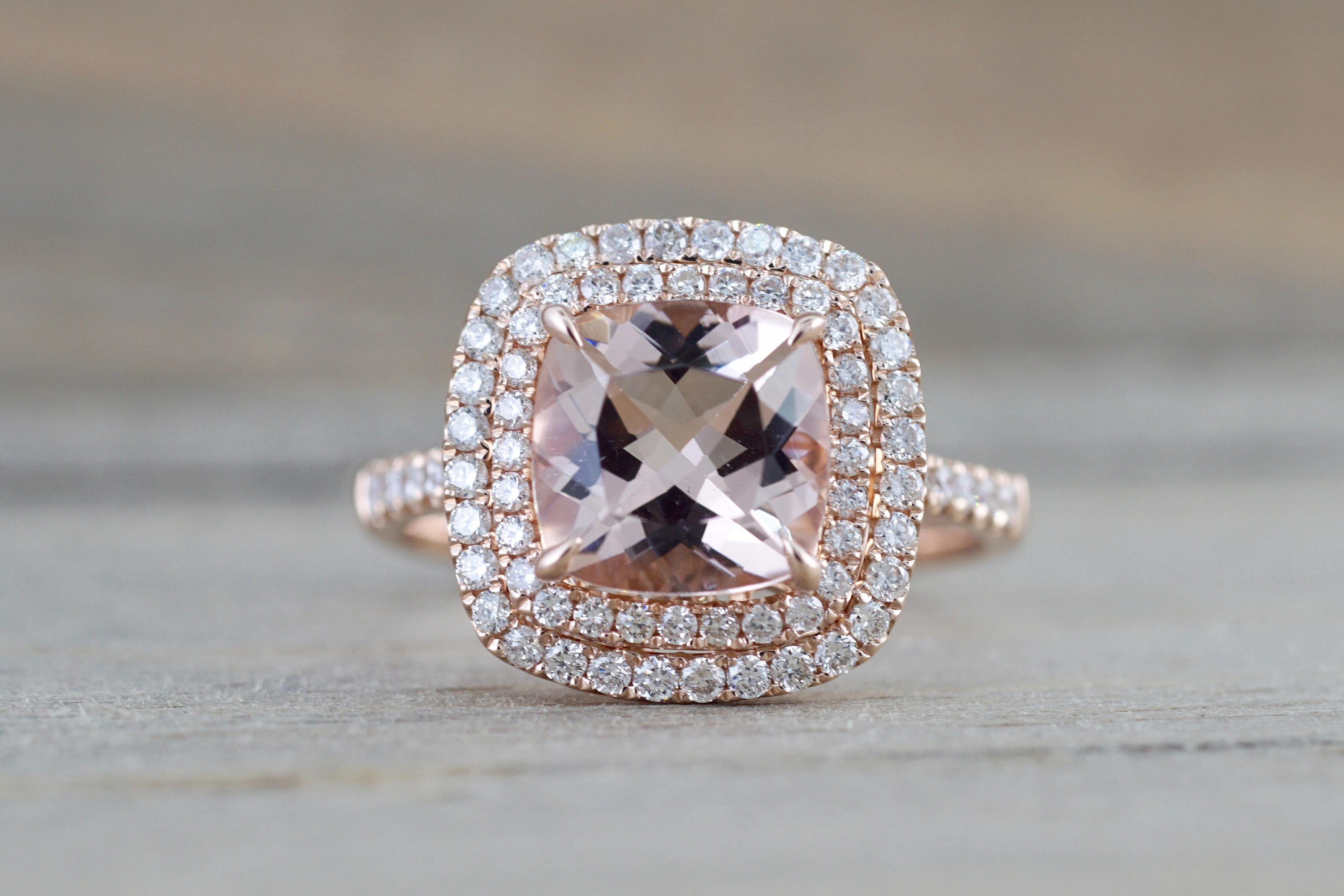 Double Halo Engagement Ring