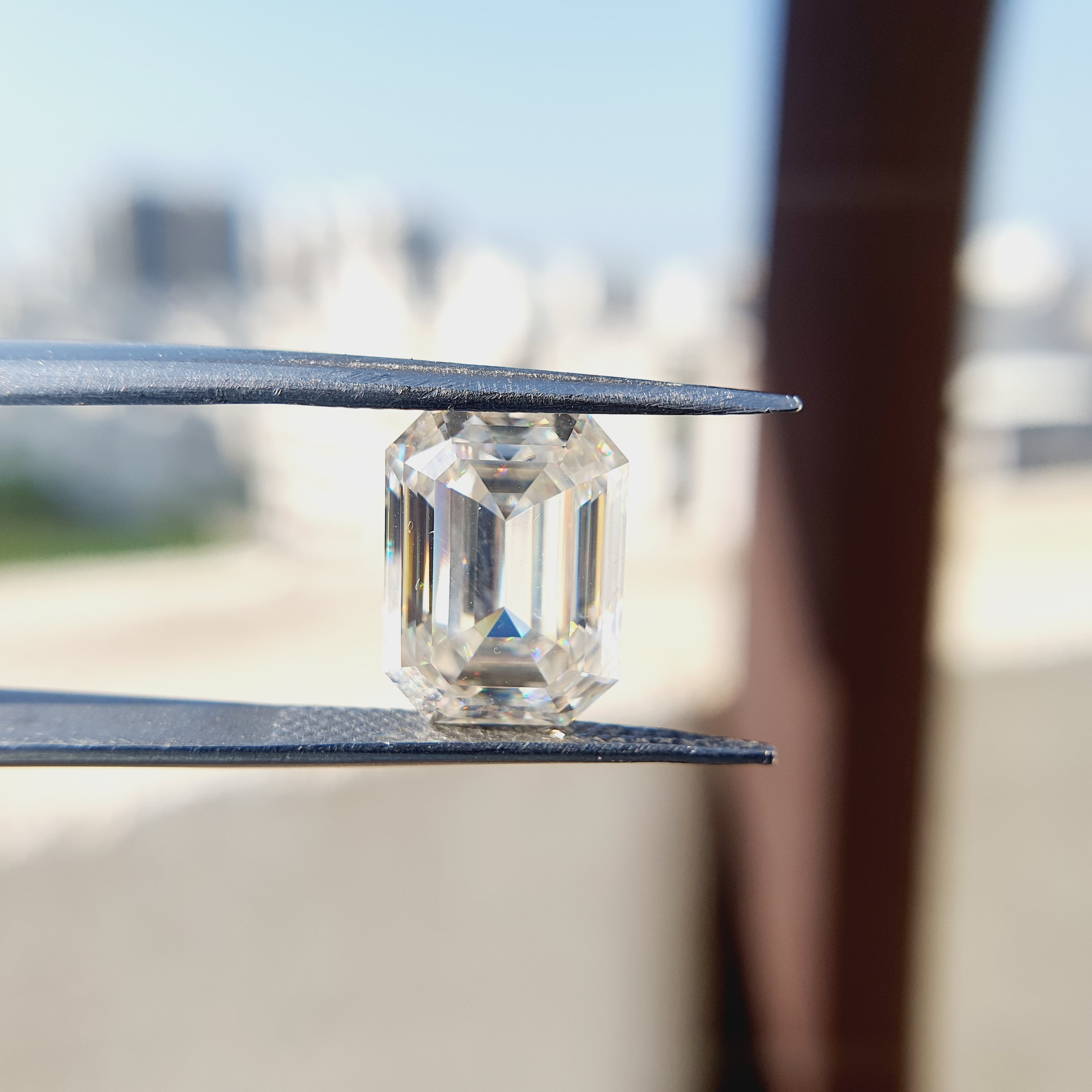 10*8mm Unique Emerald Cut Moissanite For Antique Jewelry - Eurekalook