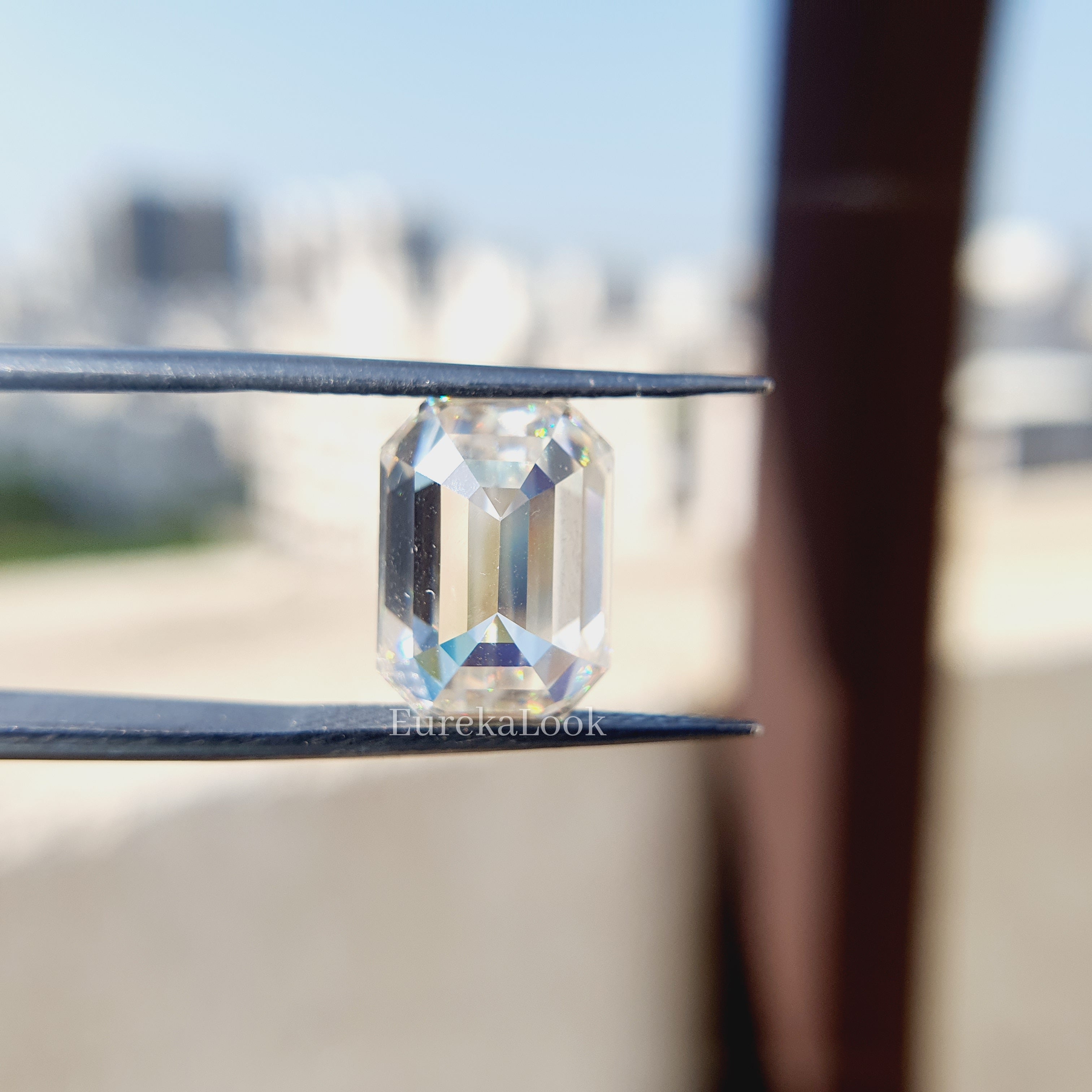 10*8mm Unique Emerald Cut Moissanite For Antique Jewelry - Eurekalook