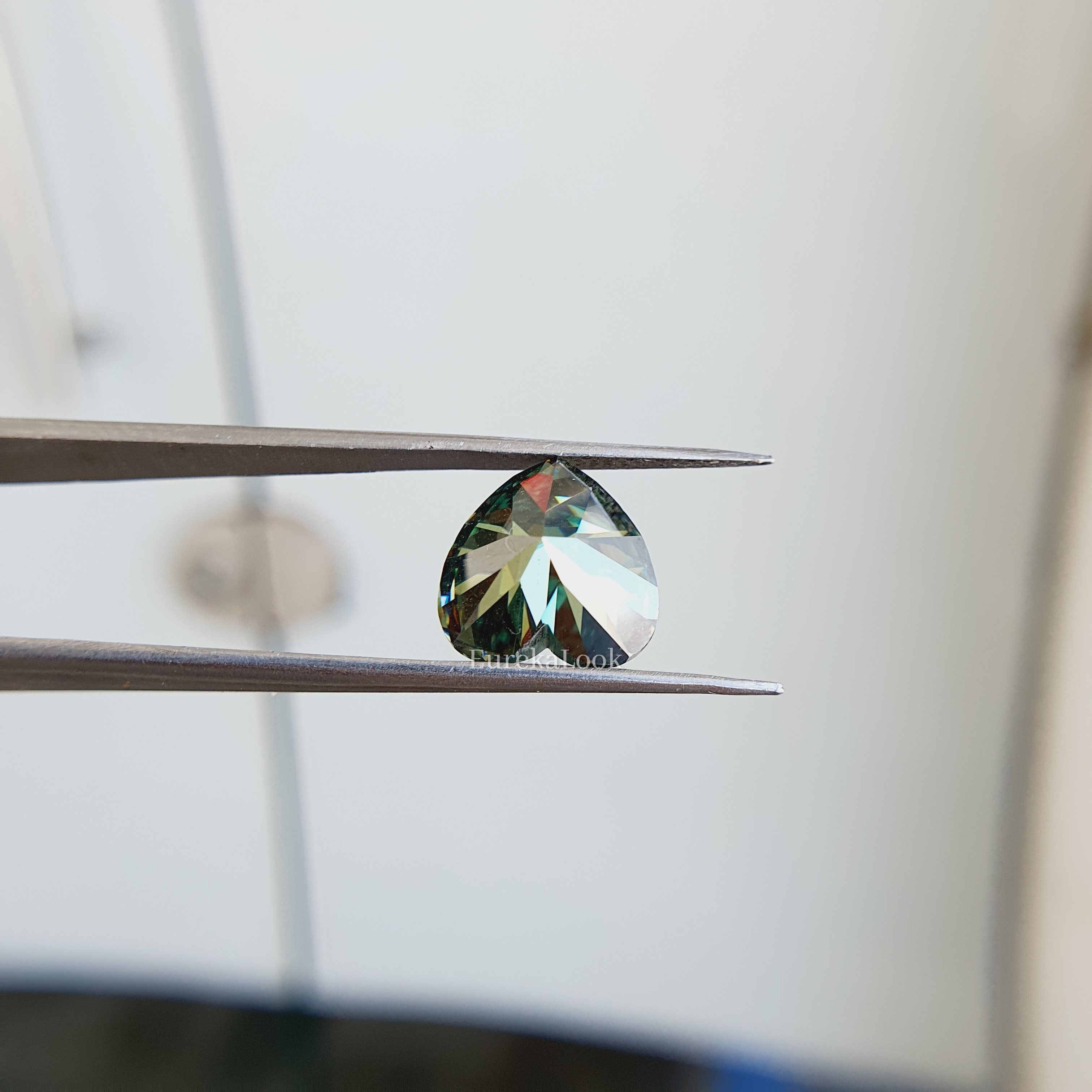 Antique Green Heart Cut Loose Moissanite Stone - Eurekalook