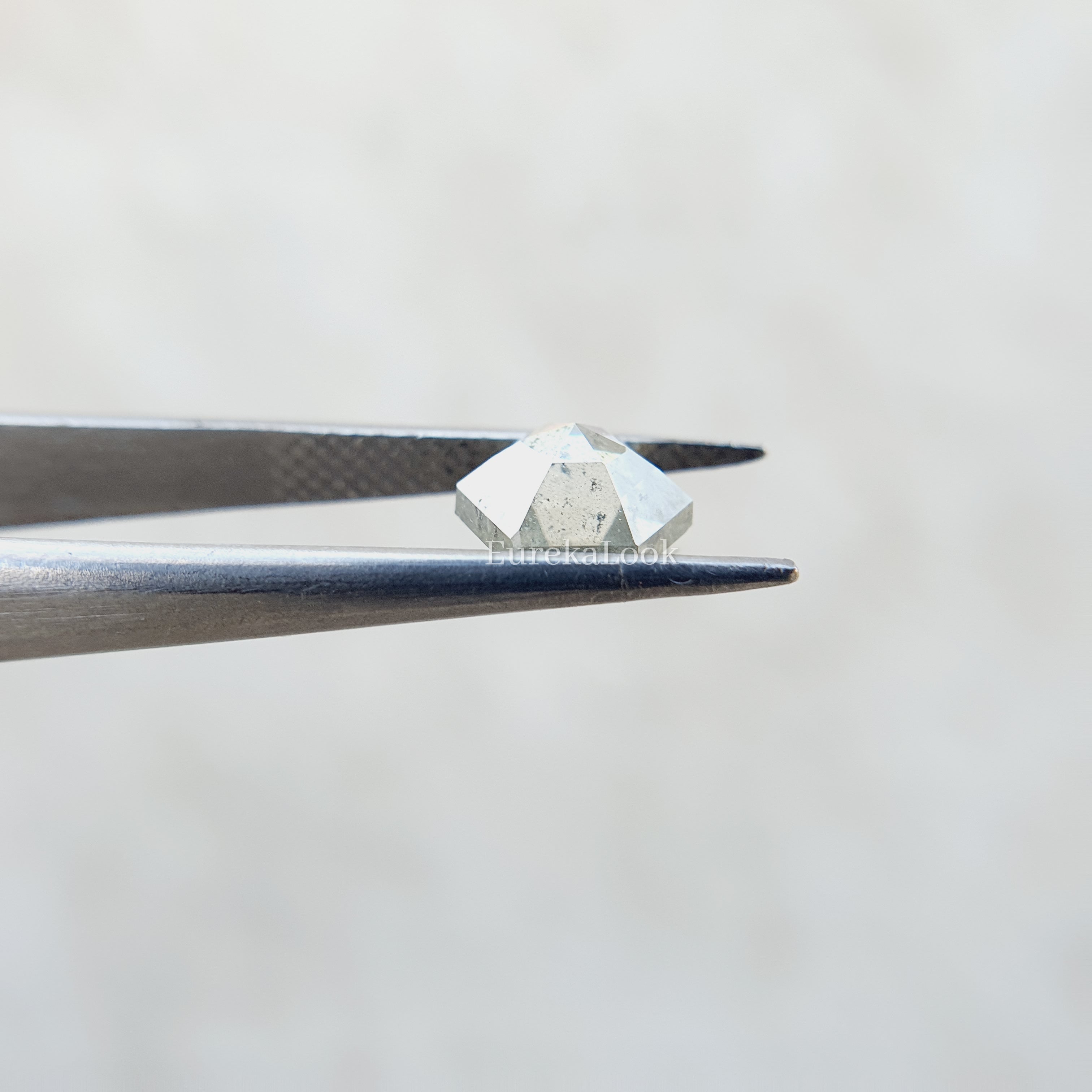 Hexagon Salt and Pepper Moissanite Stone - Eurekalook