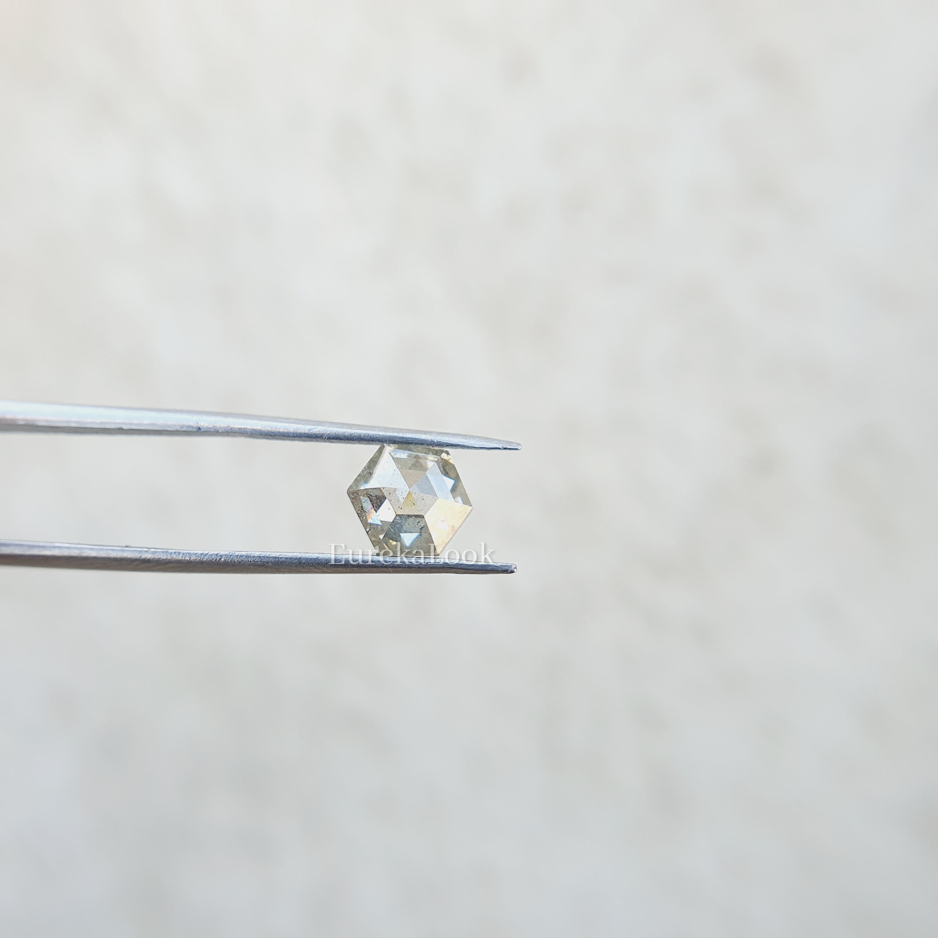 Hexagon Salt and Pepper Moissanite Stone - Eurekalook