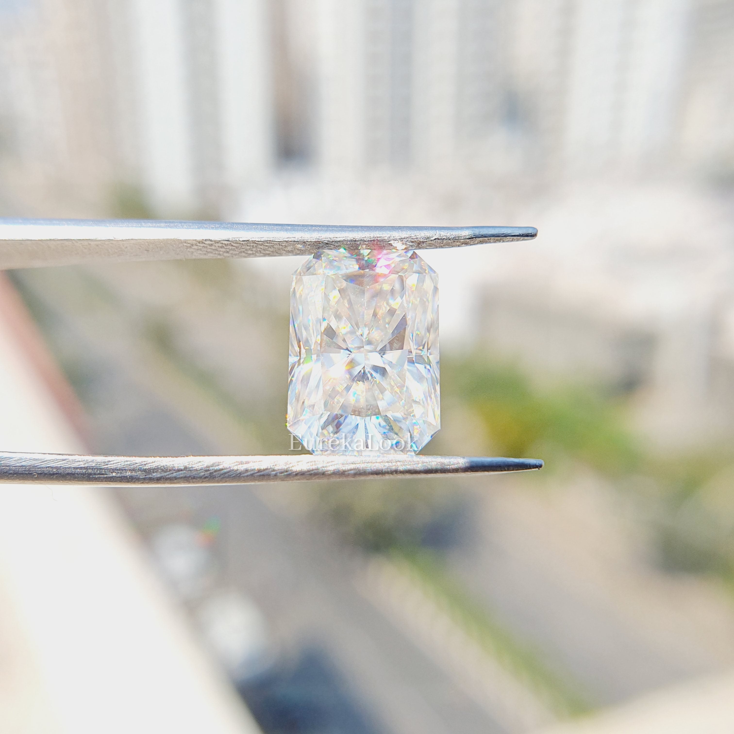 2.0CT Radiant Cut Colorless Loose Moissanite Stone - Eurekalook