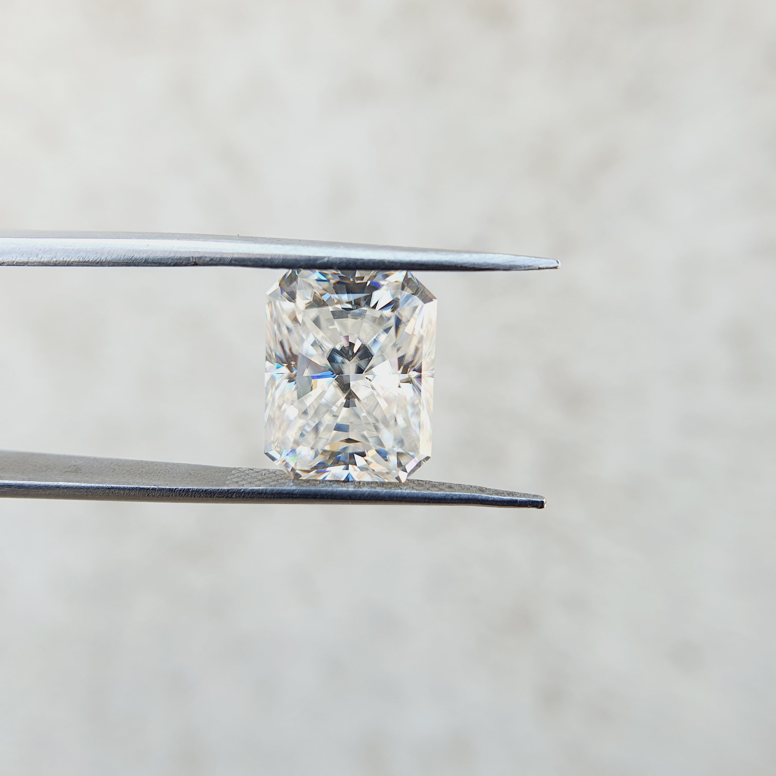 2.50CT Radiant Cut Loose Moissanite Colorless Stone - Eurekalook