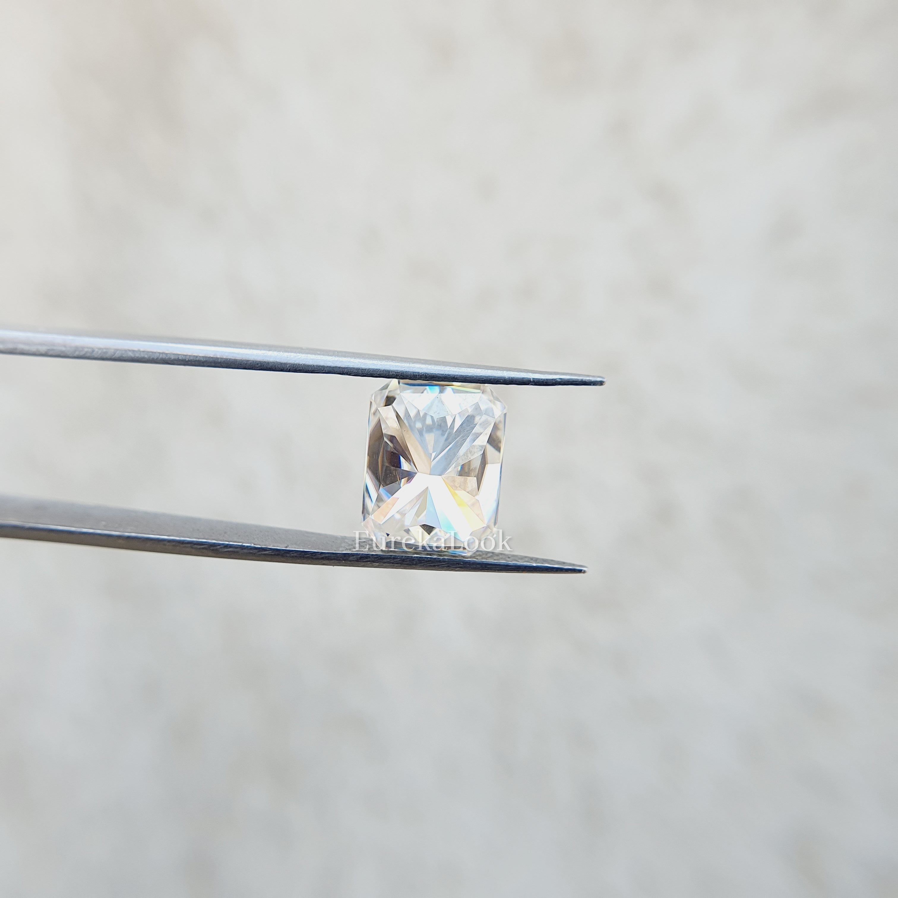 2.50CT Radiant Cut Loose Moissanite Colorless Stone - Eurekalook