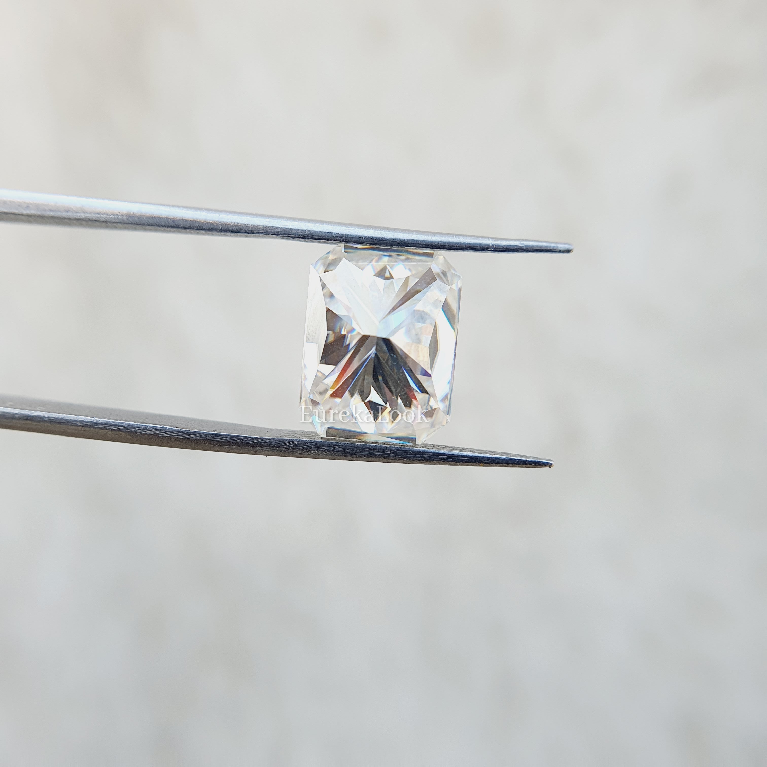 2.50CT Radiant Cut Loose Moissanite Colorless Stone - Eurekalook