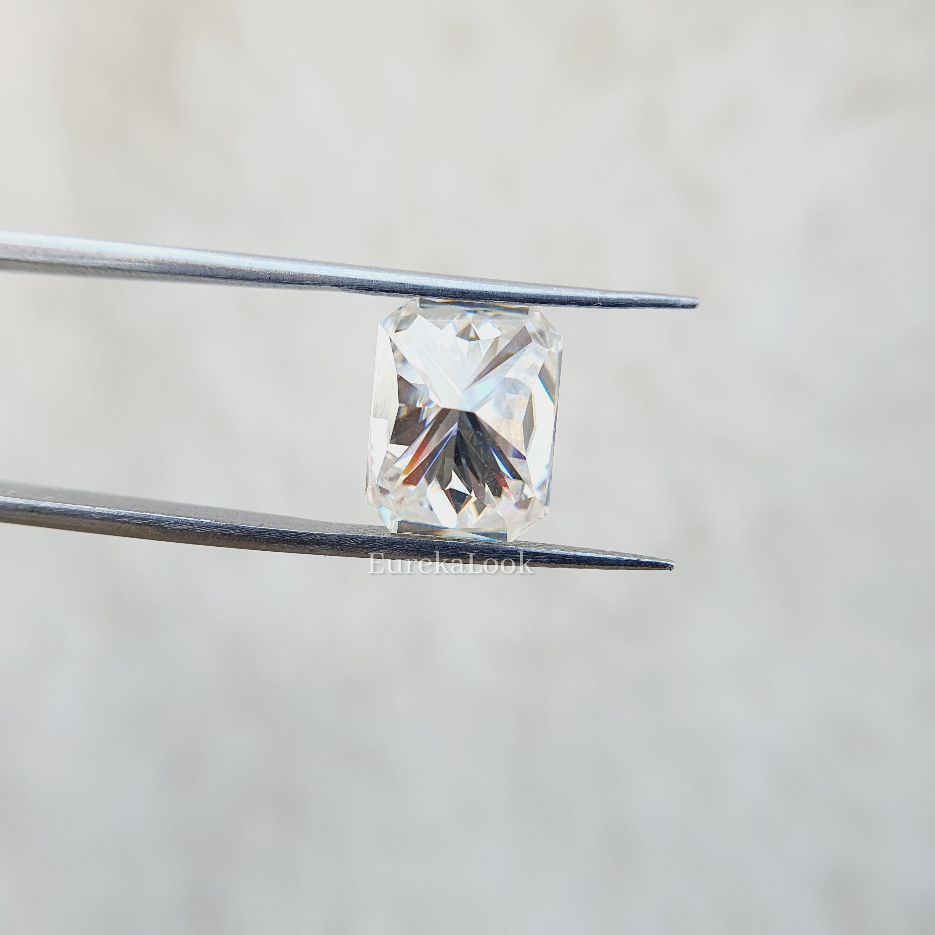 2.50CT Radiant Cut Loose Moissanite Colorless Stone - Eurekalook