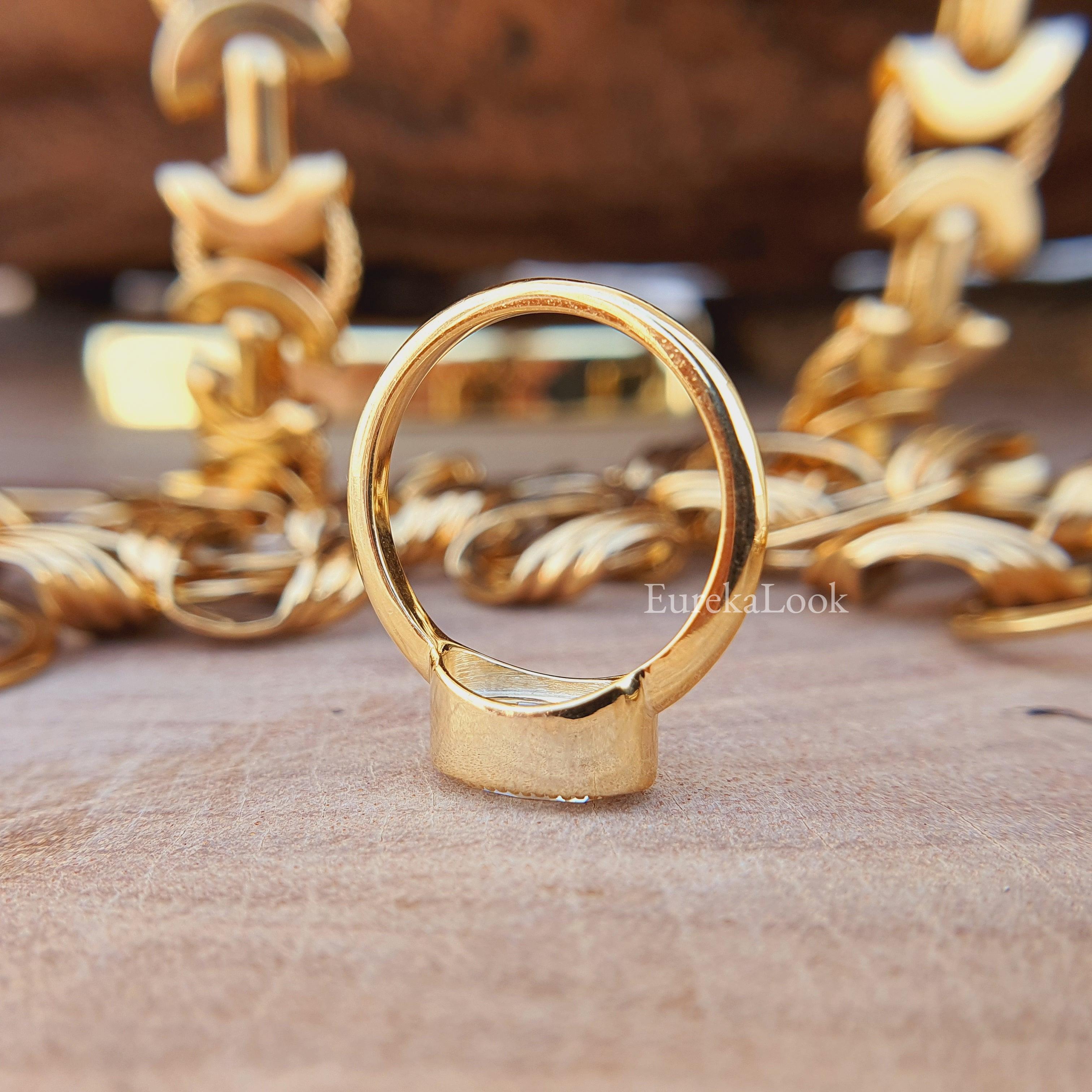 Antique Old Mine Oval Cut Moissanite Engagement Ring - Eurekalook