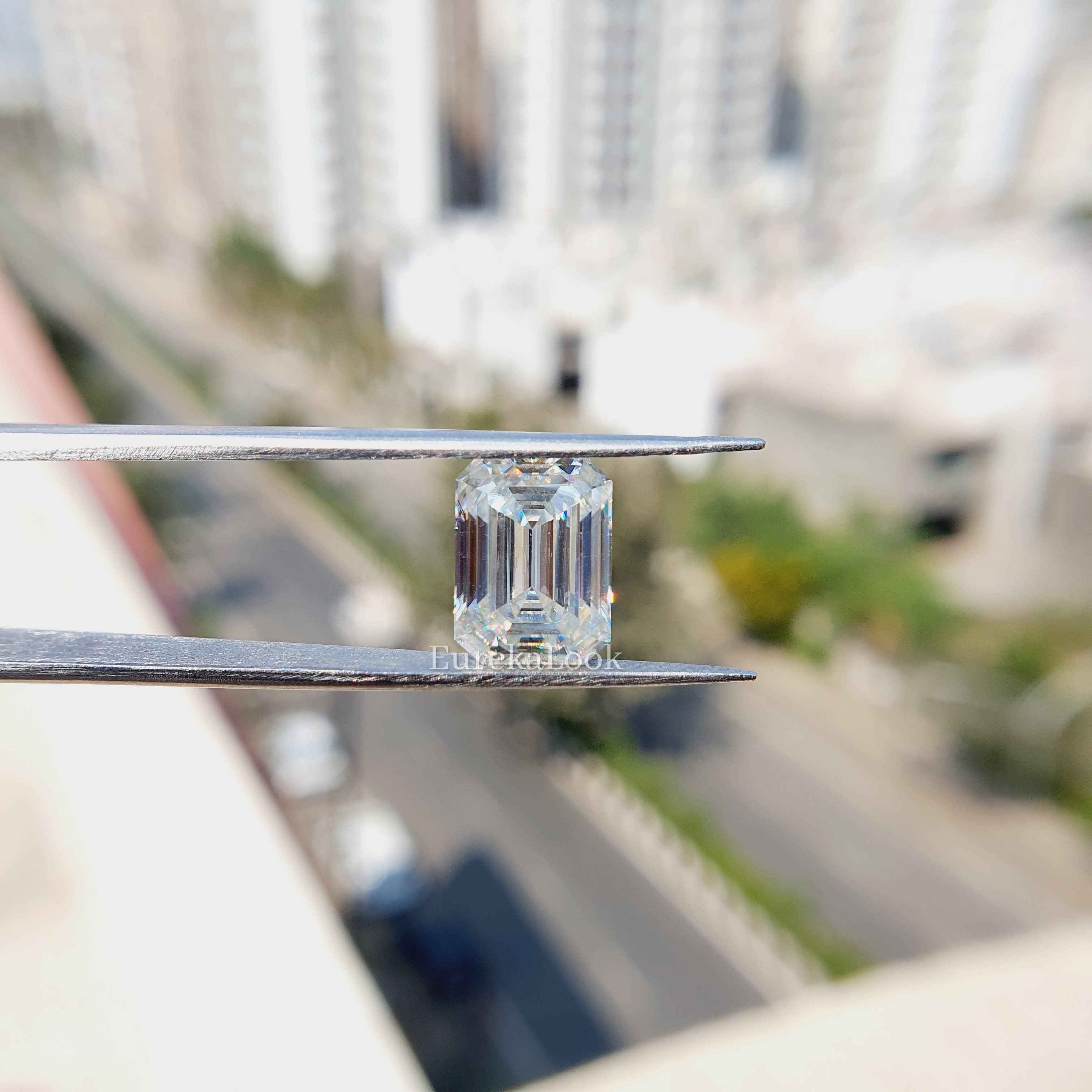 3.79CT Emerald Cut Loose Moissanite Stone - Eurekalook