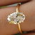Classic Yellow Crushed Ice Oval Cut Moissanite Ring - Eurekalook