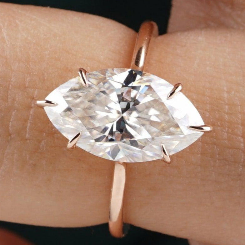 3.00 CT Dutch Marquise Cut Solitaire Diamond Engagement Ring - Eurekalook
