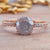 1 CT Rose Gold Round Cut Salt and Pepper Moissanite Ring - Eurekalook