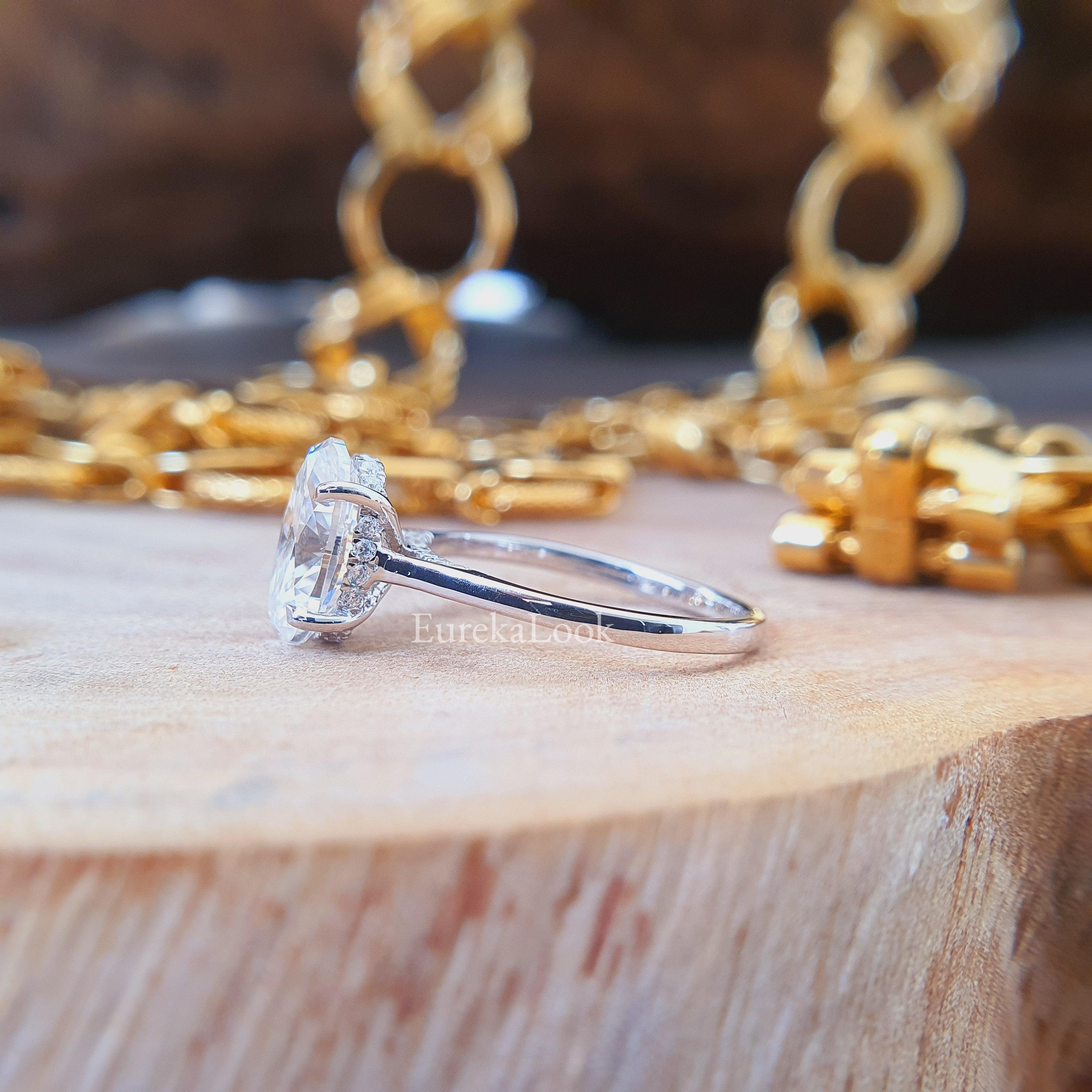 Simple 2.30CT Oval Cut Moissanite Engagement Ring - Eurekalook