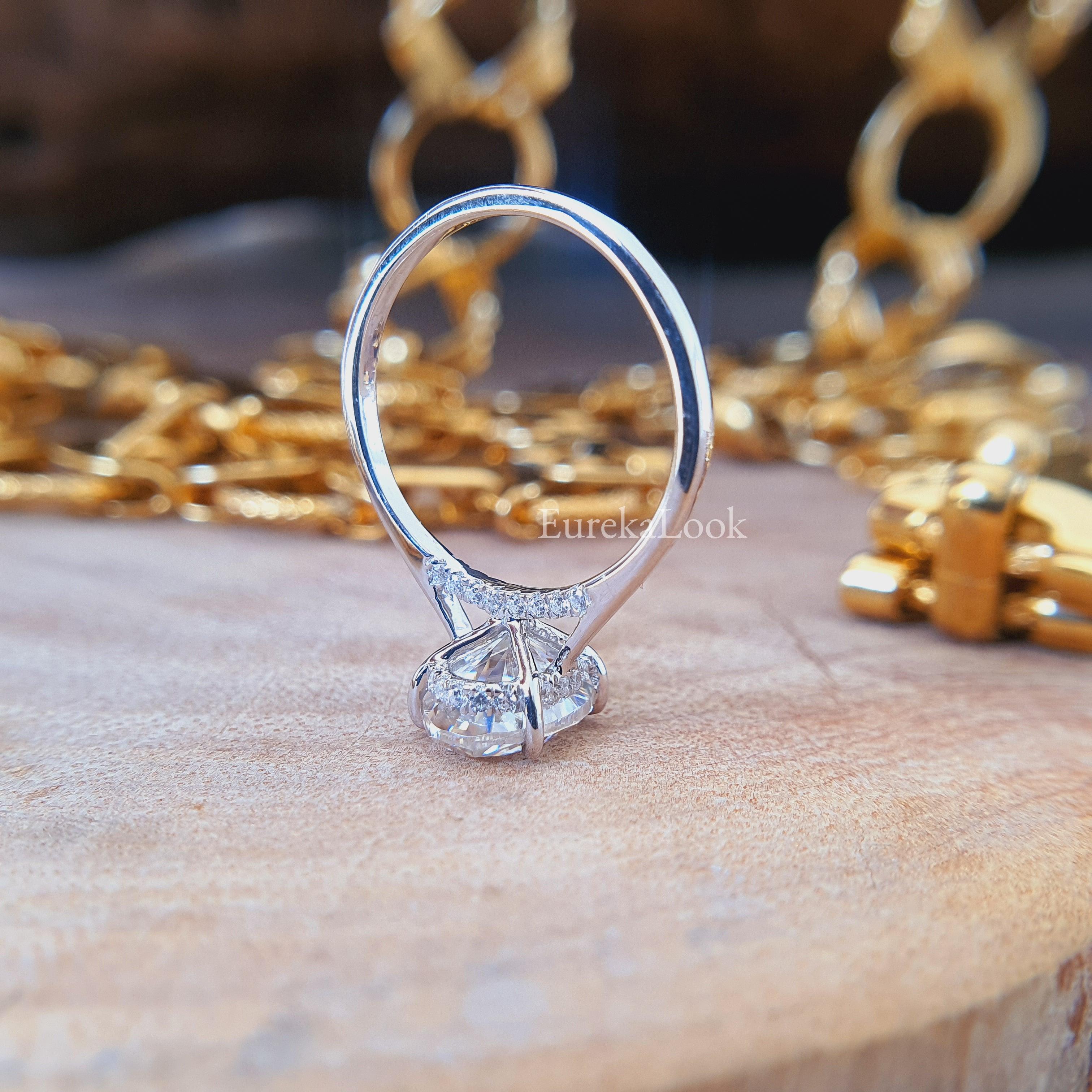 Simple 2.30CT Oval Cut Moissanite Engagement Ring - Eurekalook