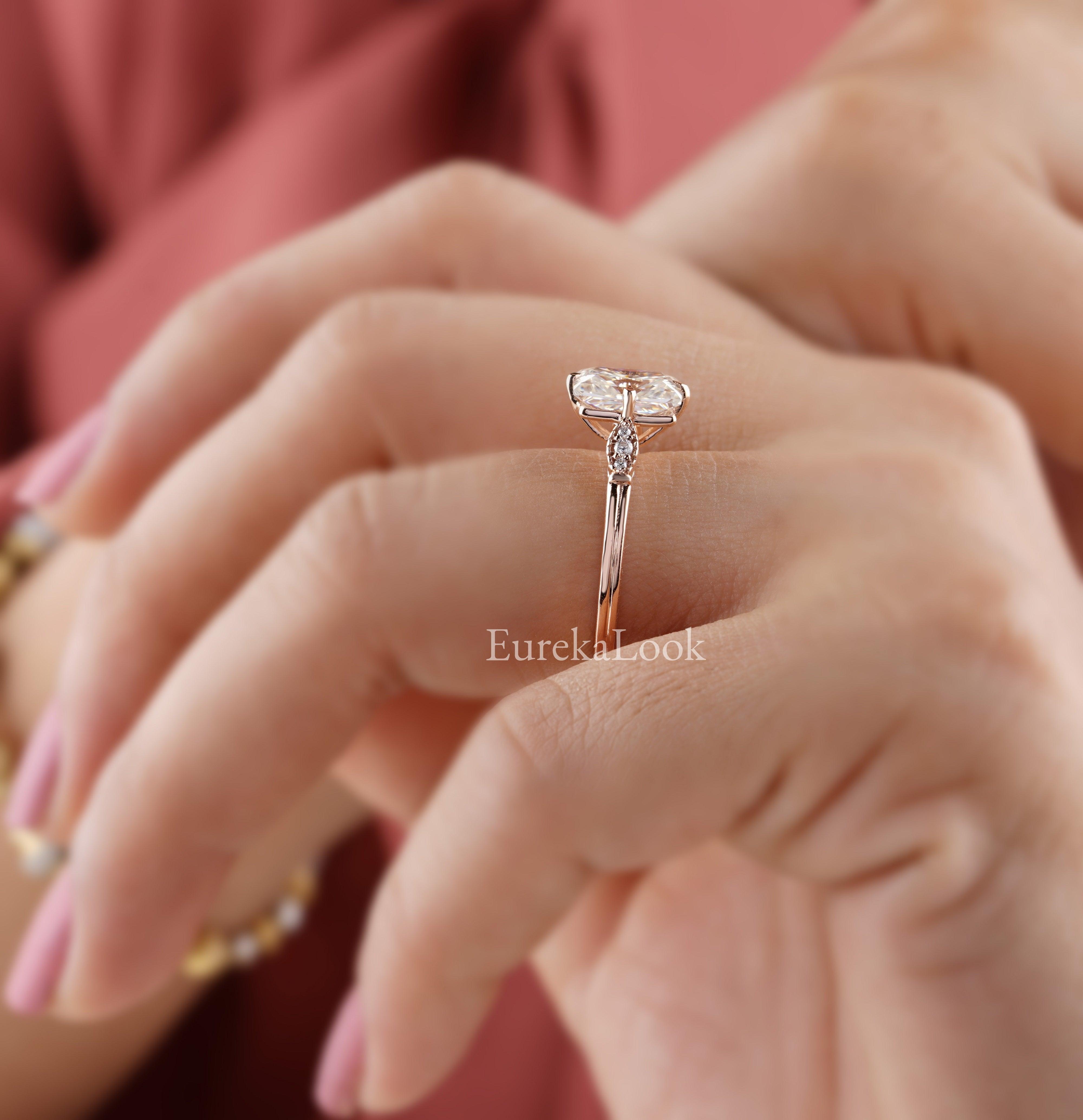 Antique Radiant Cut Moissanite Engagement Ring - Eurekalook