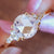 Yellow Gold Rose Cut Cluster Moissanite Engagement Ring - Eurekalook