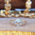 Yellow Gold Rose Cut Cluster Moissanite Engagement Ring - Eurekalook