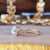 Yellow Gold Rose Cut Cluster Moissanite Engagement Ring - Eurekalook