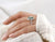 Asymmetric Green Emerald Cut Moissanite Diamond Cluster Ring - Eurekalook