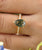 Pear Cut Moss Agate Hidden Halo Wedding Ring - Eurekalook