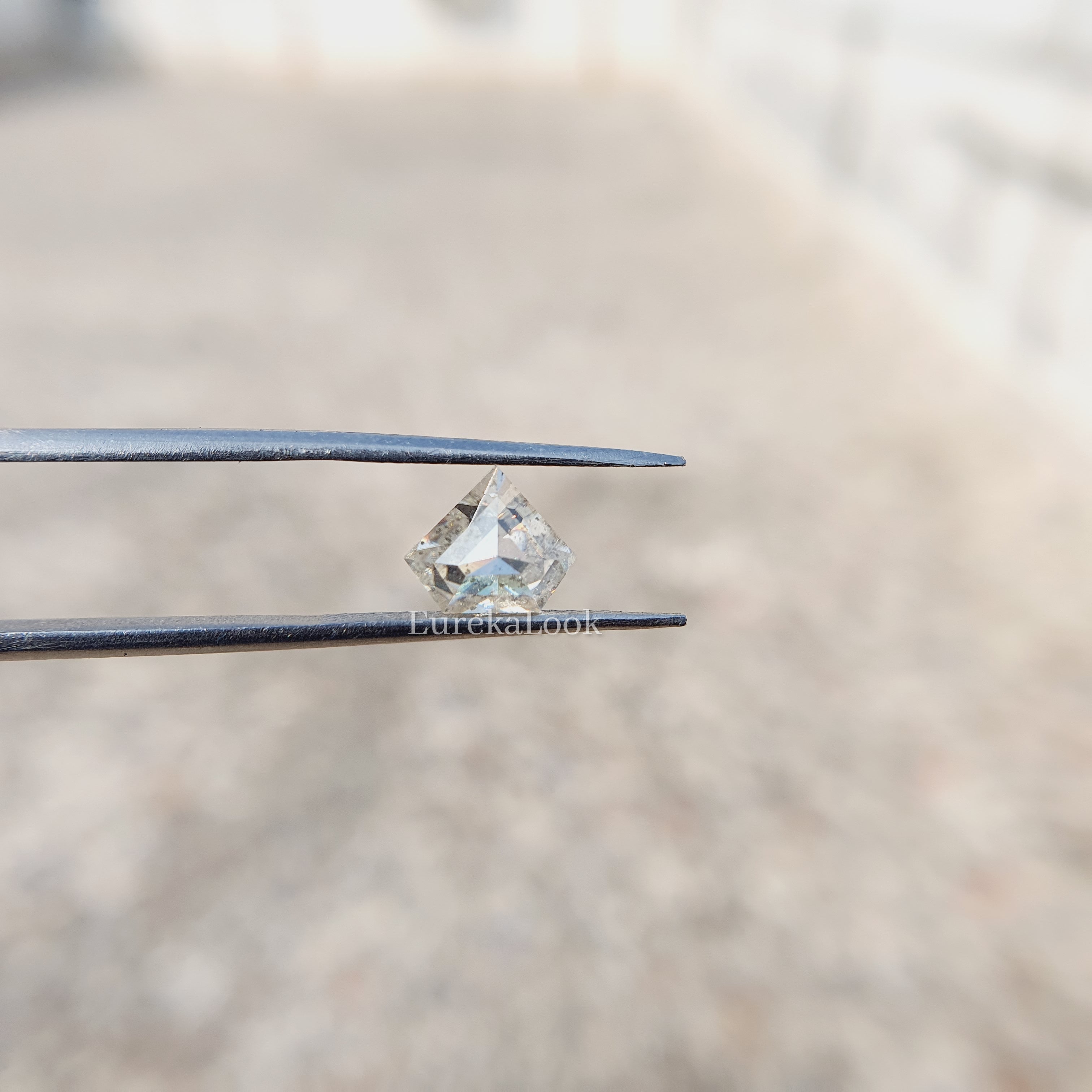 Salt and Pepper Shield Cut Moissanite Engagement Diamond - Eurekalook