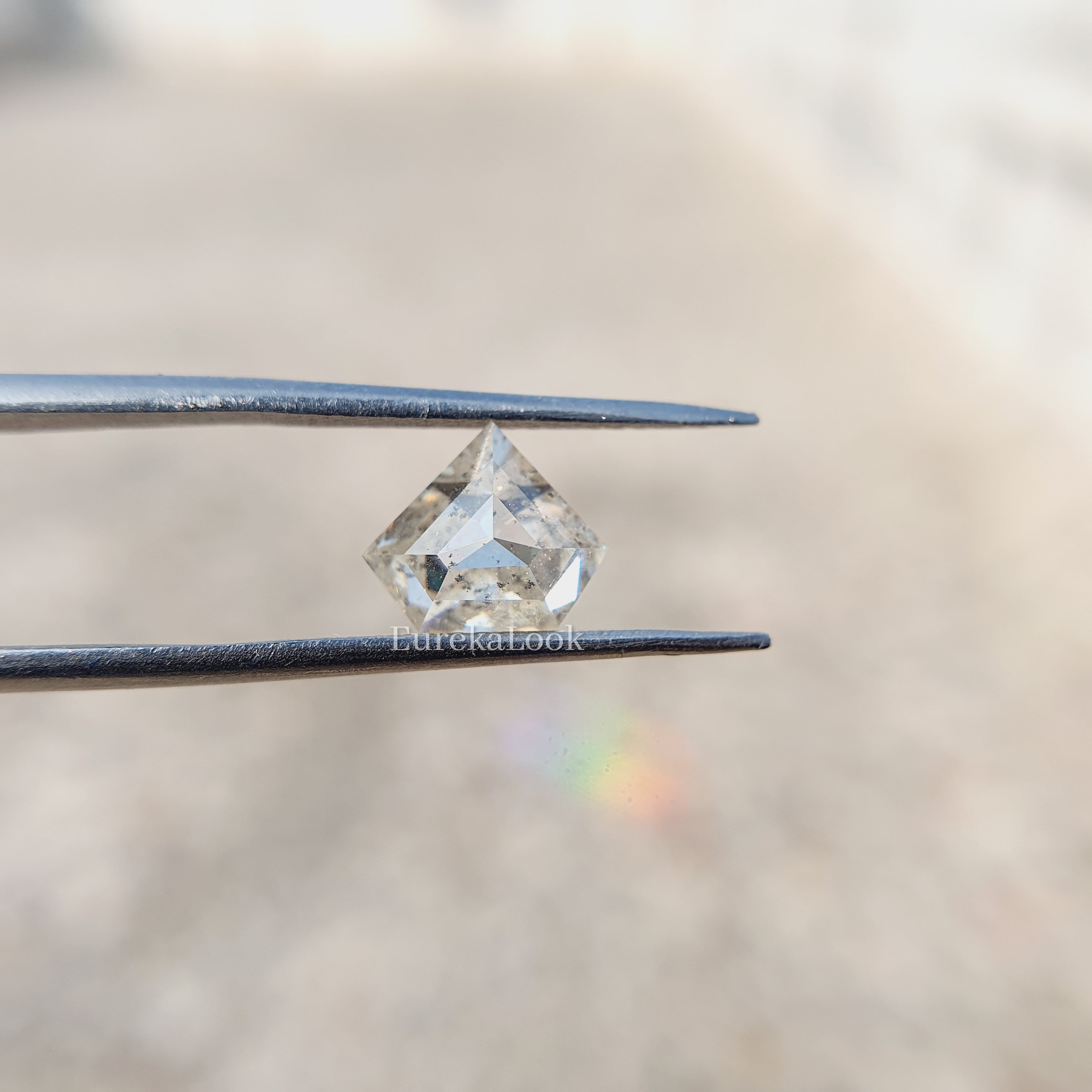 Salt and Pepper Shield Cut Moissanite Engagement Diamond - Eurekalook