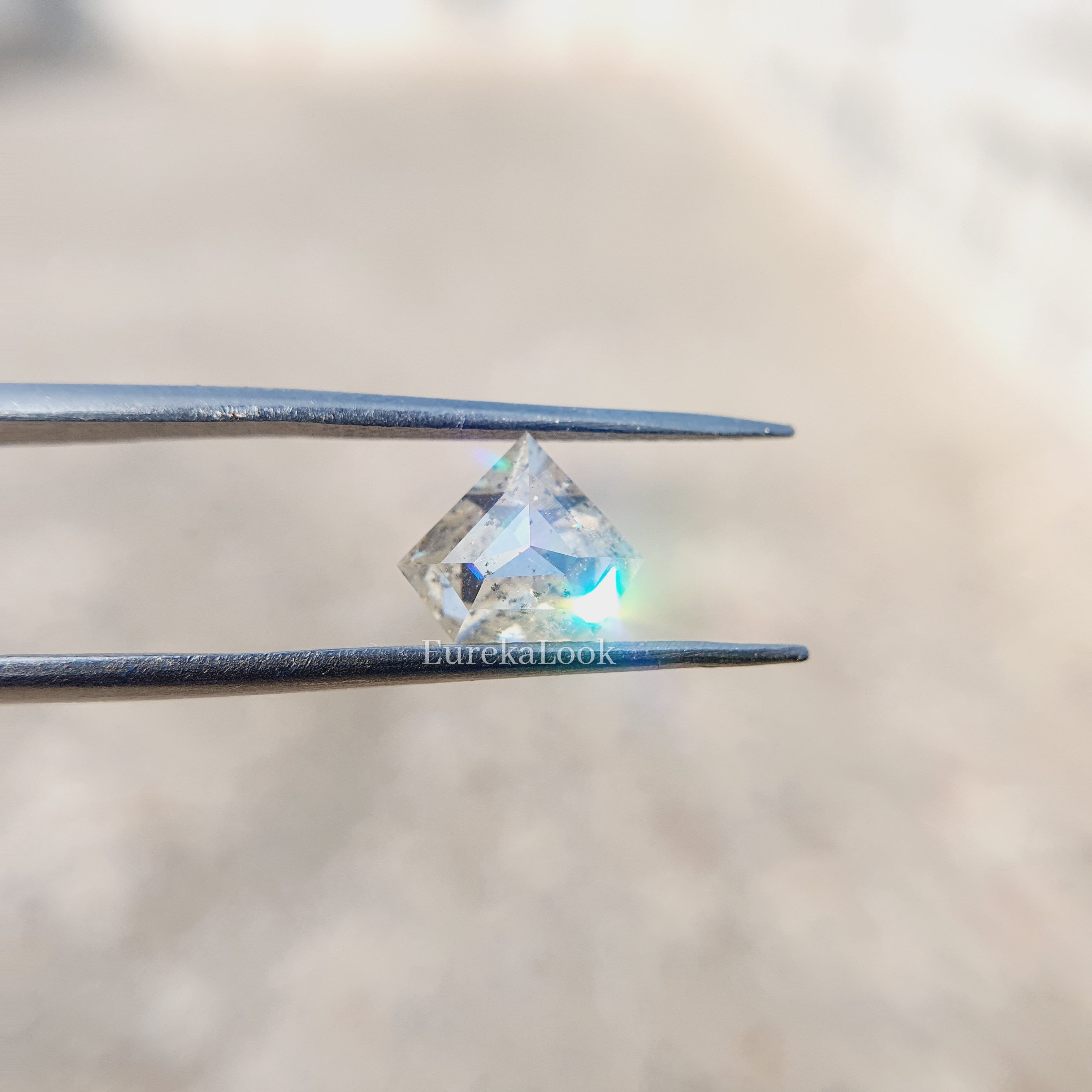 Salt and Pepper Shield Cut Moissanite Engagement Diamond - Eurekalook