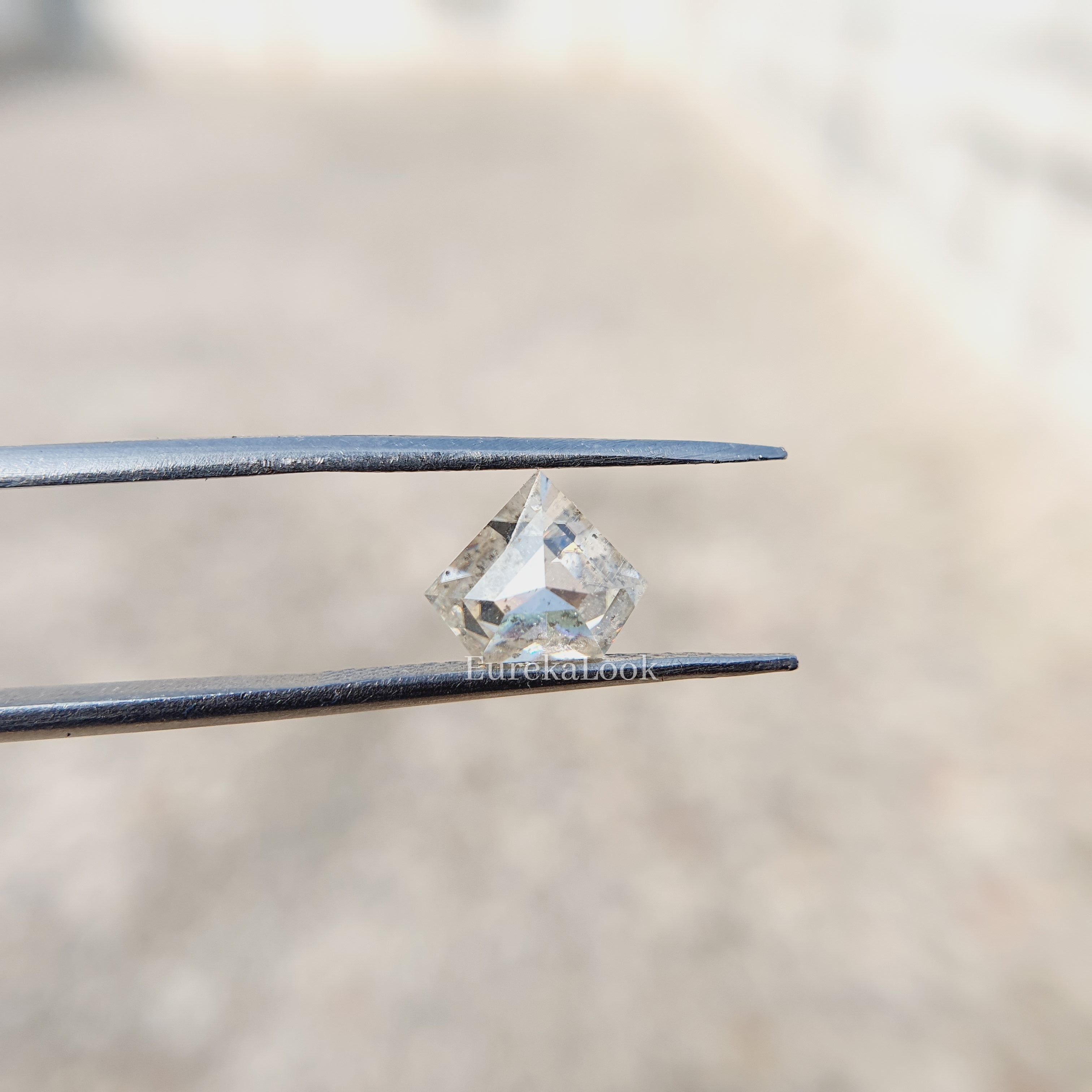 Salt and Pepper Shield Cut Moissanite Engagement Diamond - Eurekalook