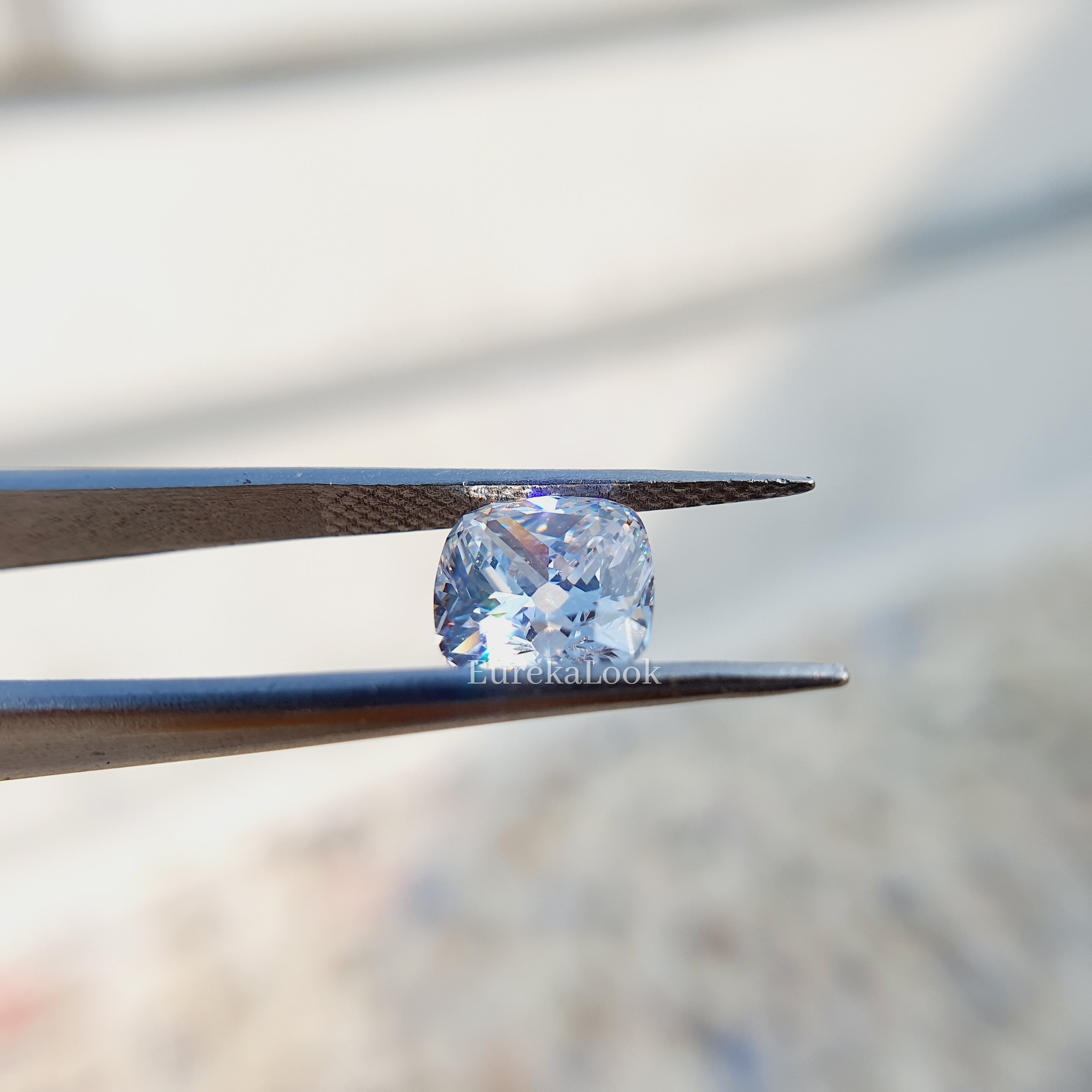 2CT Old Mine Cushion Cut Moissanite Diamond - Eurekalook